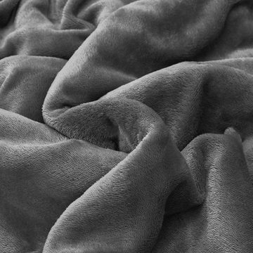 Tagesdecke »Fleecedecke 150x200 cm«, Juskys, Doppelseitige Decke, mit Sherpa & Fleece, kuschelig & weich, Moderne Farbgebung