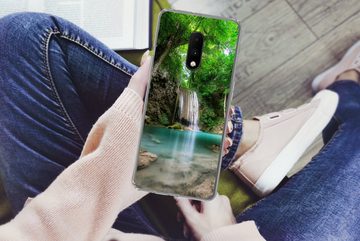 MuchoWow Handyhülle Dschungel - Wasserfall - Pflanzen - Wasser - Natur, Phone Case, Handyhülle OnePlus 7, Silikon, Schutzhülle