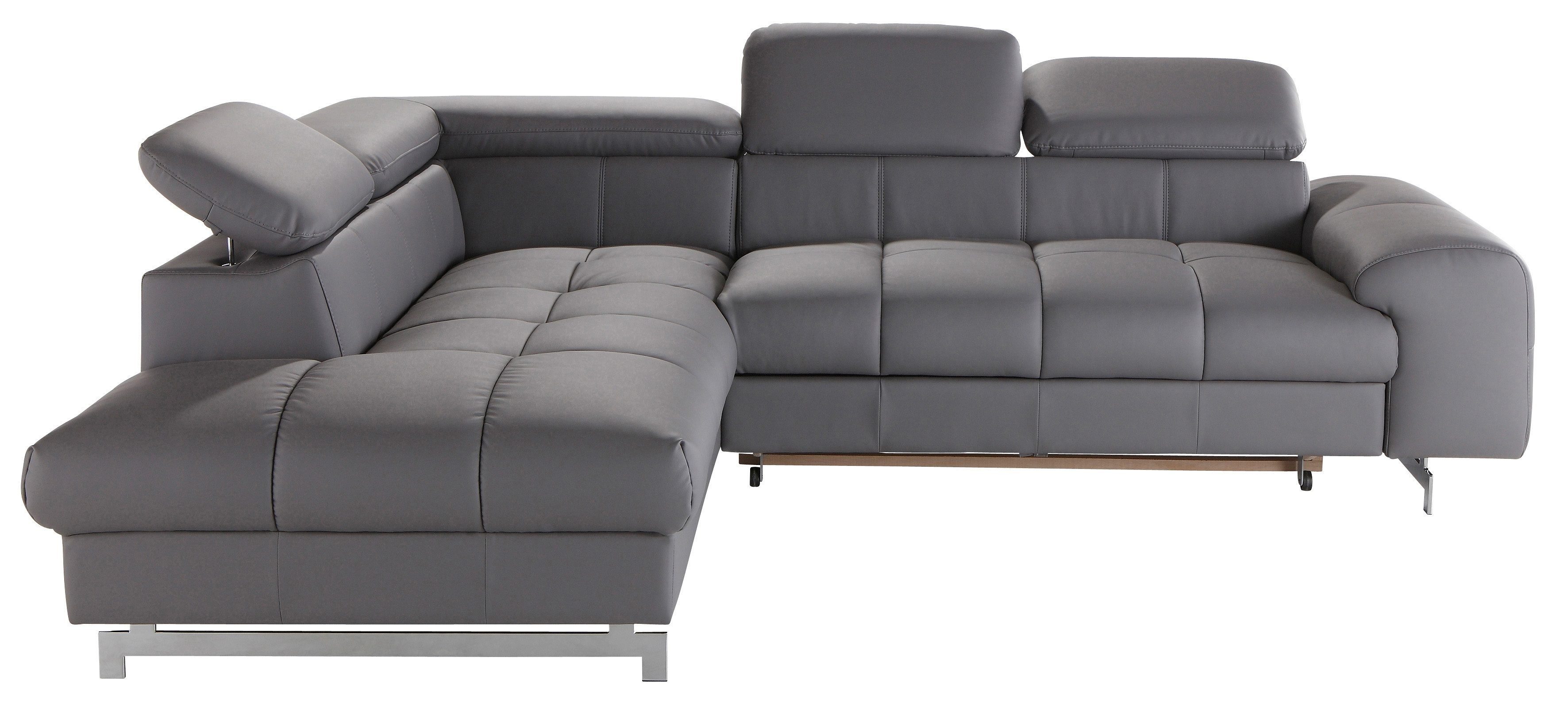 COTTA Ecksofa "Chef L-Form", mit Kopfteilverstellung, edle Metallkufen, wah günstig online kaufen