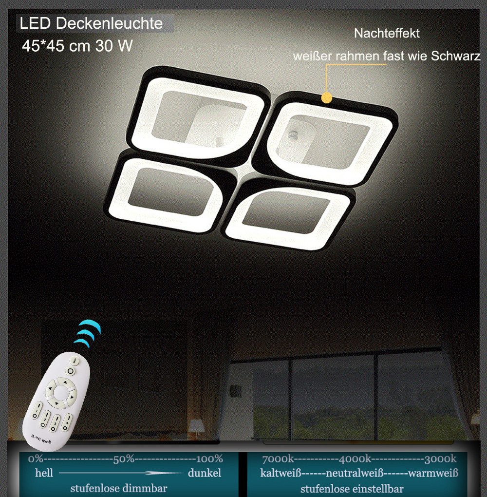 Eurotondisplay LED Deckenleuchte LED Deckenlampe Fernbediening günstig online kaufen