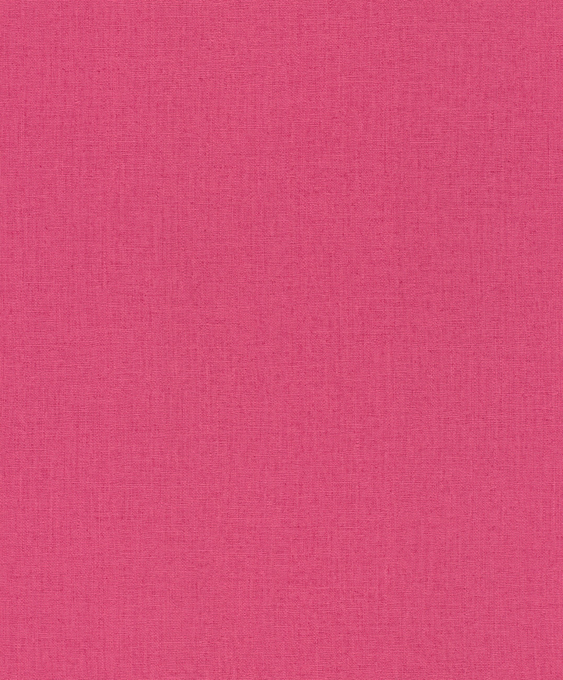 Rasch Vliestapete Leinenoptik in Pink, strukturiert, Einfarbig, (1 Rolle, 1 St), Leinenstruktur