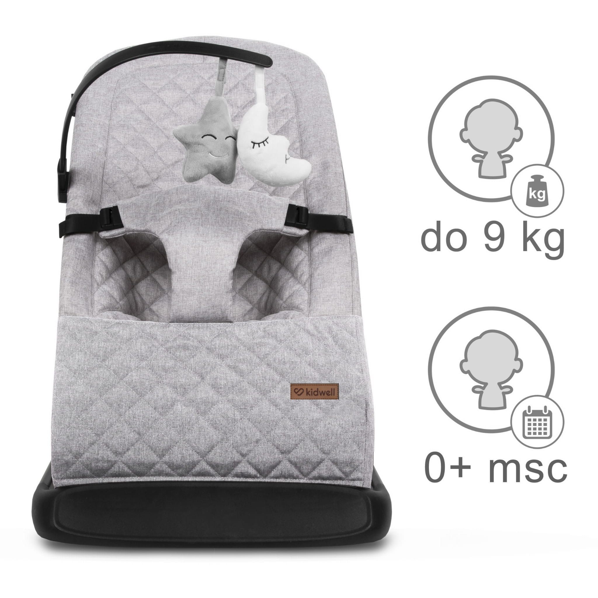 COIL Babywippe Baby Bouncer, Babyschaukel, Schaukelstuhl, 3-Stufen-Verstellung, Anti-Rutsch-Elemente, ergonomische Polsterung