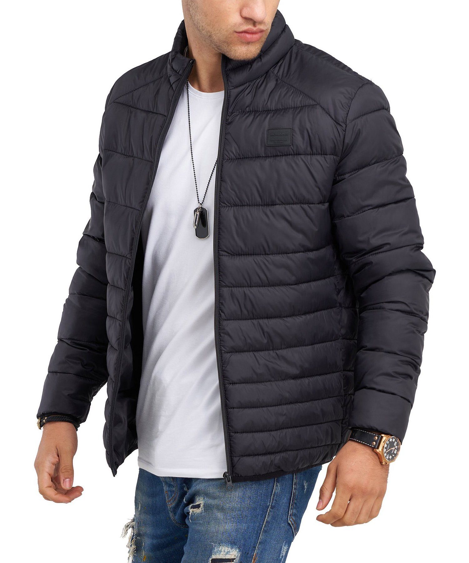 Jack & Jones Steppjacke JJIP warme Pufferjacke Steppjacke Windbreaker