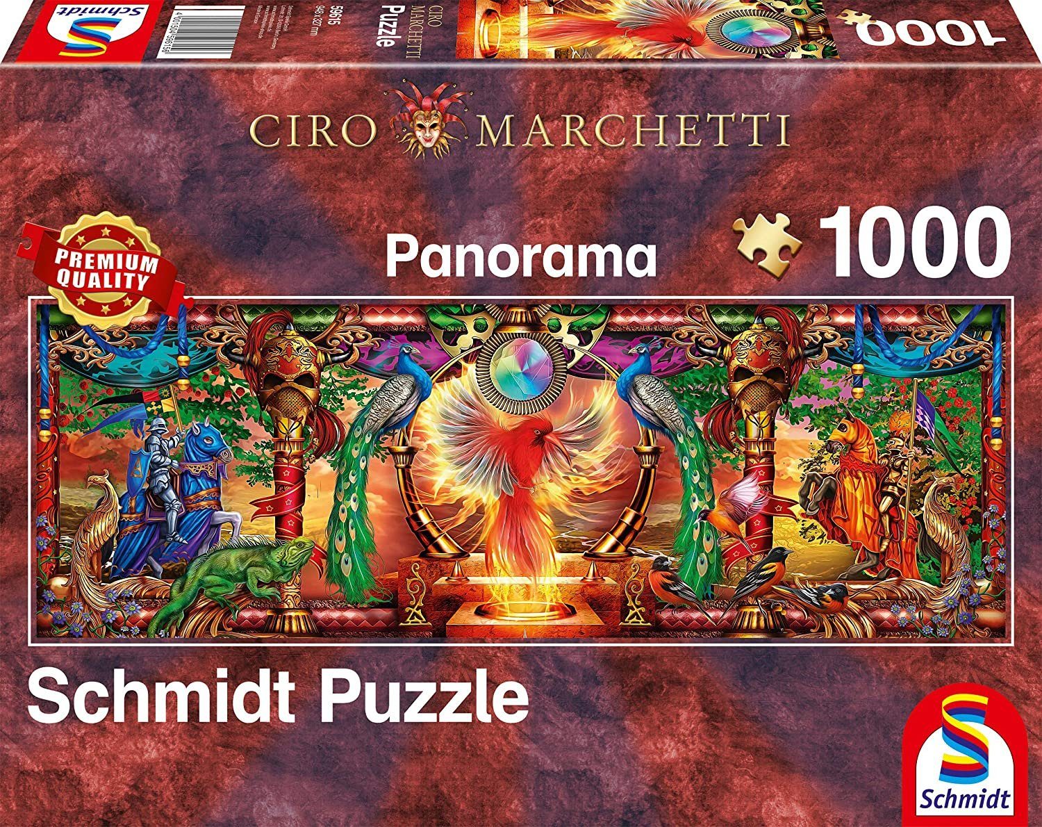 Schmidt Spiele Puzzle Im Ciro Reich Premium 1000 - Marchetti 1000 Panorama-Puzzle, Feuervogels, - Teile Quality Schmidt 59615 des Puzzleteile 