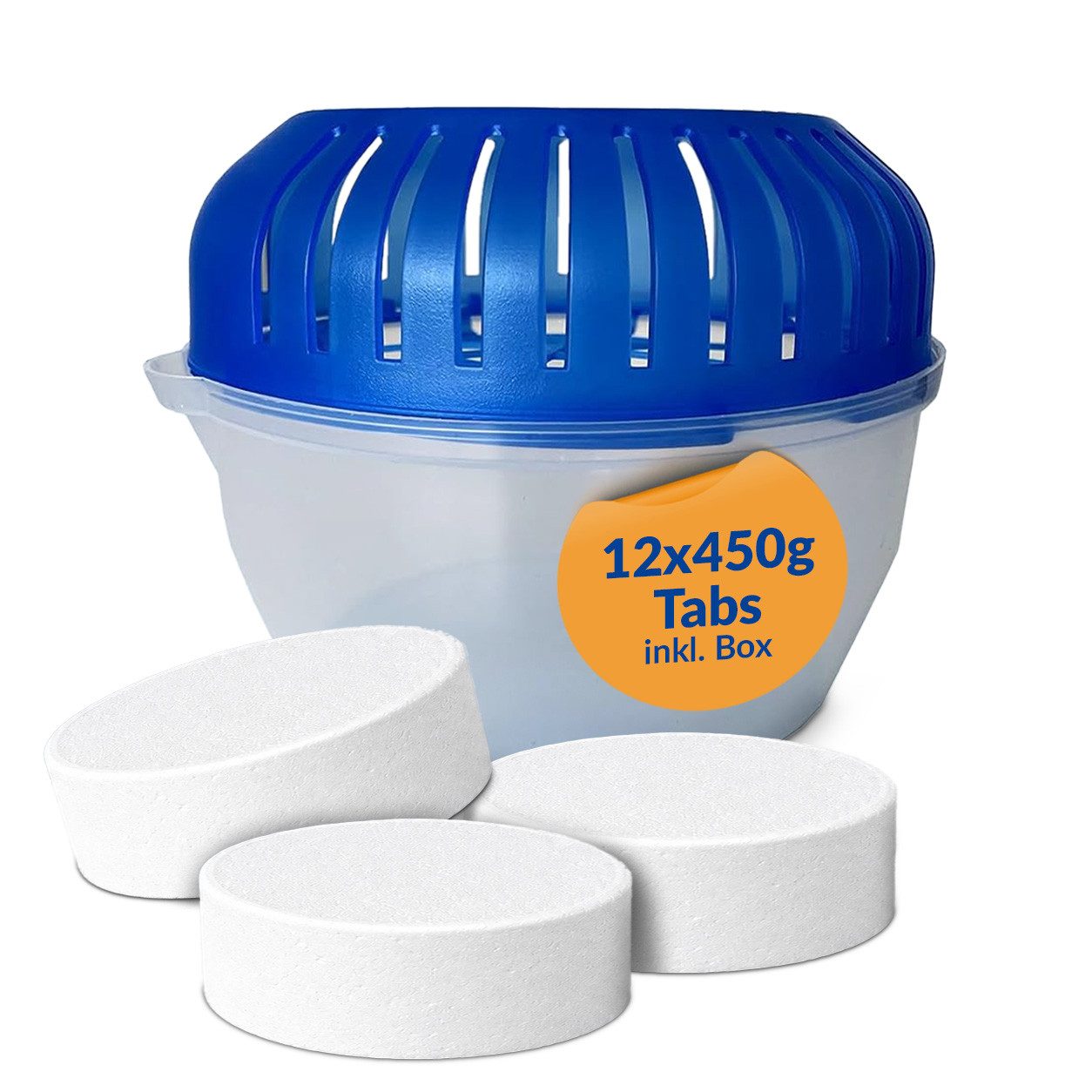 BlueCraft Luftentfeuchter Tabs 12x 450g Nachfüllpack Granulat mit Raumentfeuchter Box ohne Strom, für Raumentfeuchter ab 400g ohne Duft Nachfüllpackung