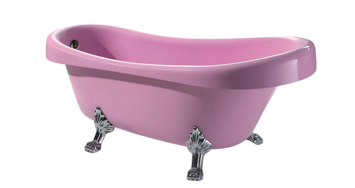 JVmoebel Badewanne Komfortwanne aus Acryl in Rosa mit ergonomischer Form, (1-tlg), Made in Europe