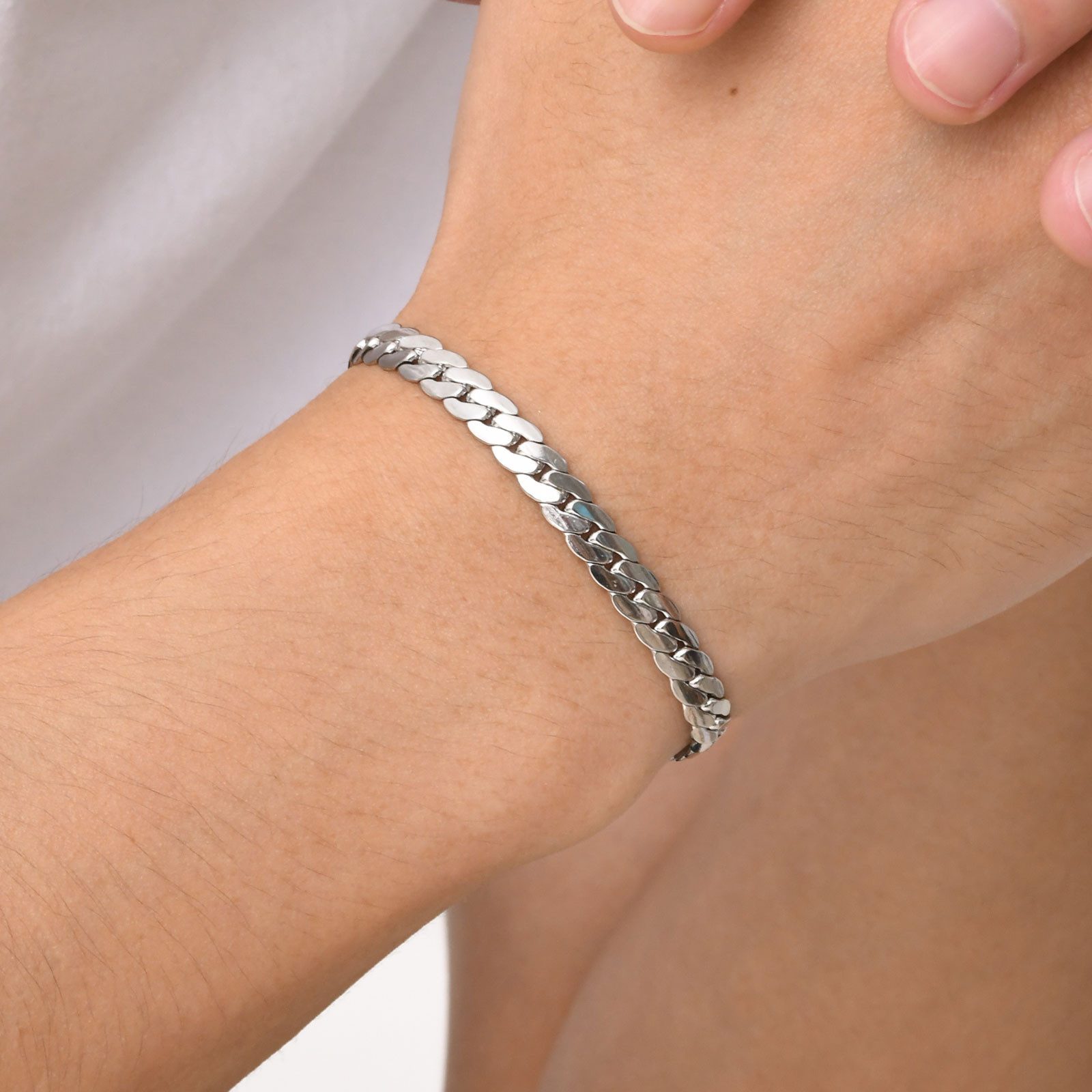 KARMA Edelstahlarmband Männerschmuck Herren Silber modern günstig online kaufen