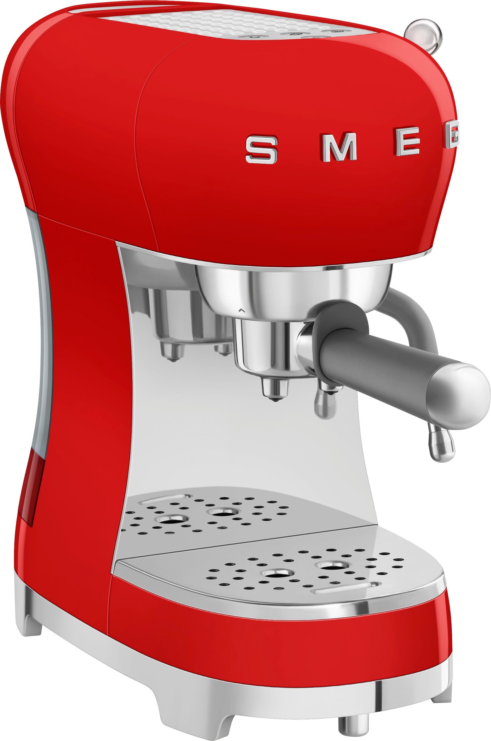 schnelle Espressomaschine aller ECF02RDEU, Zubereitung Kaffeespezialitäten Smeg