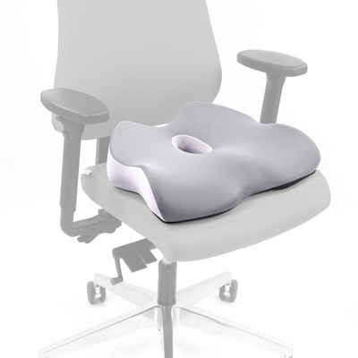 hjh OFFICE Sitzkissen Sitzkissen MEDISIT IV Stoff, Orthopädische Form, Stuhlkissen mit Memory-Effekt