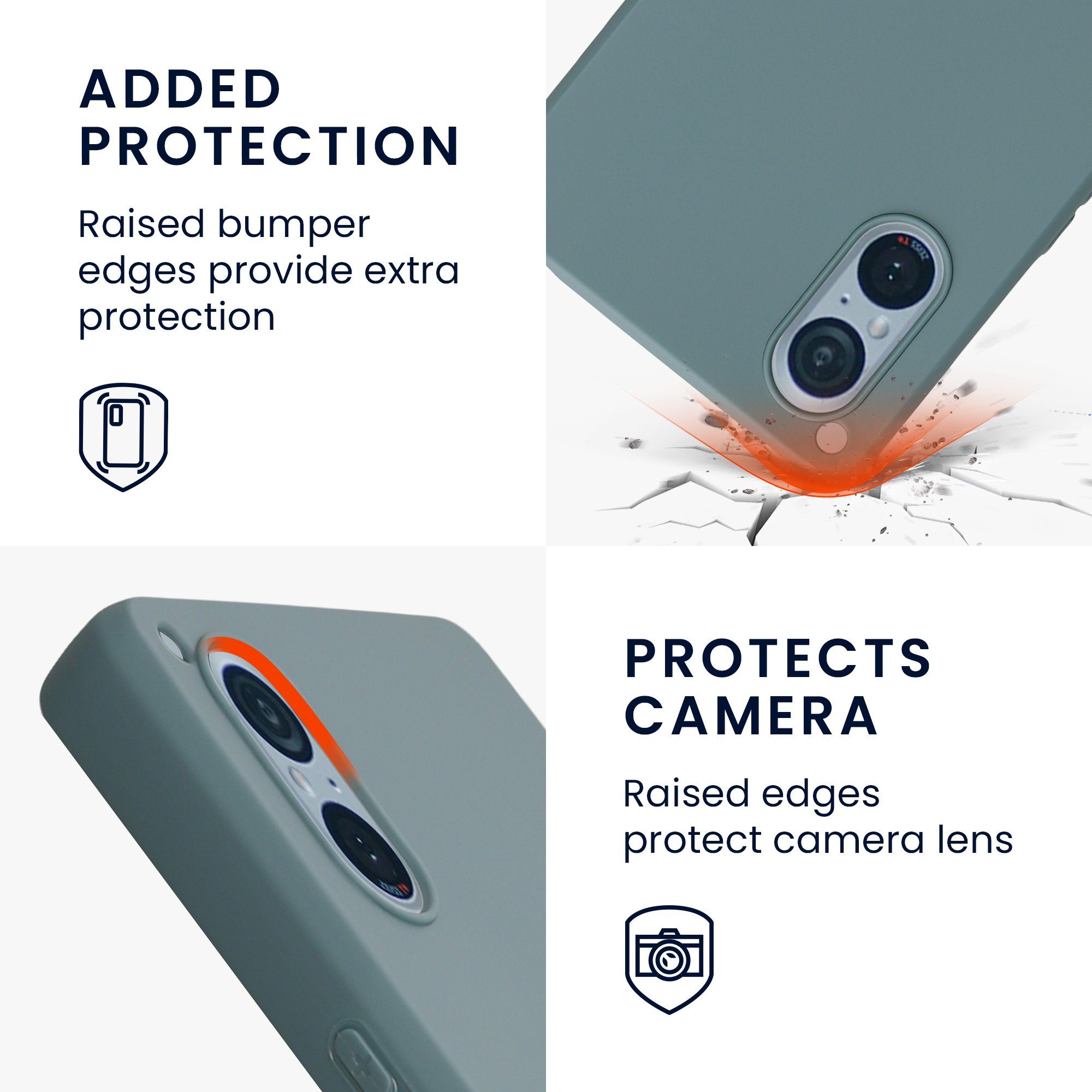 kwmobile Handyhülle Hülle für Sony Xperia 5 V, Hülle Silikon - Soft Handyhülle - Handy Case Cover