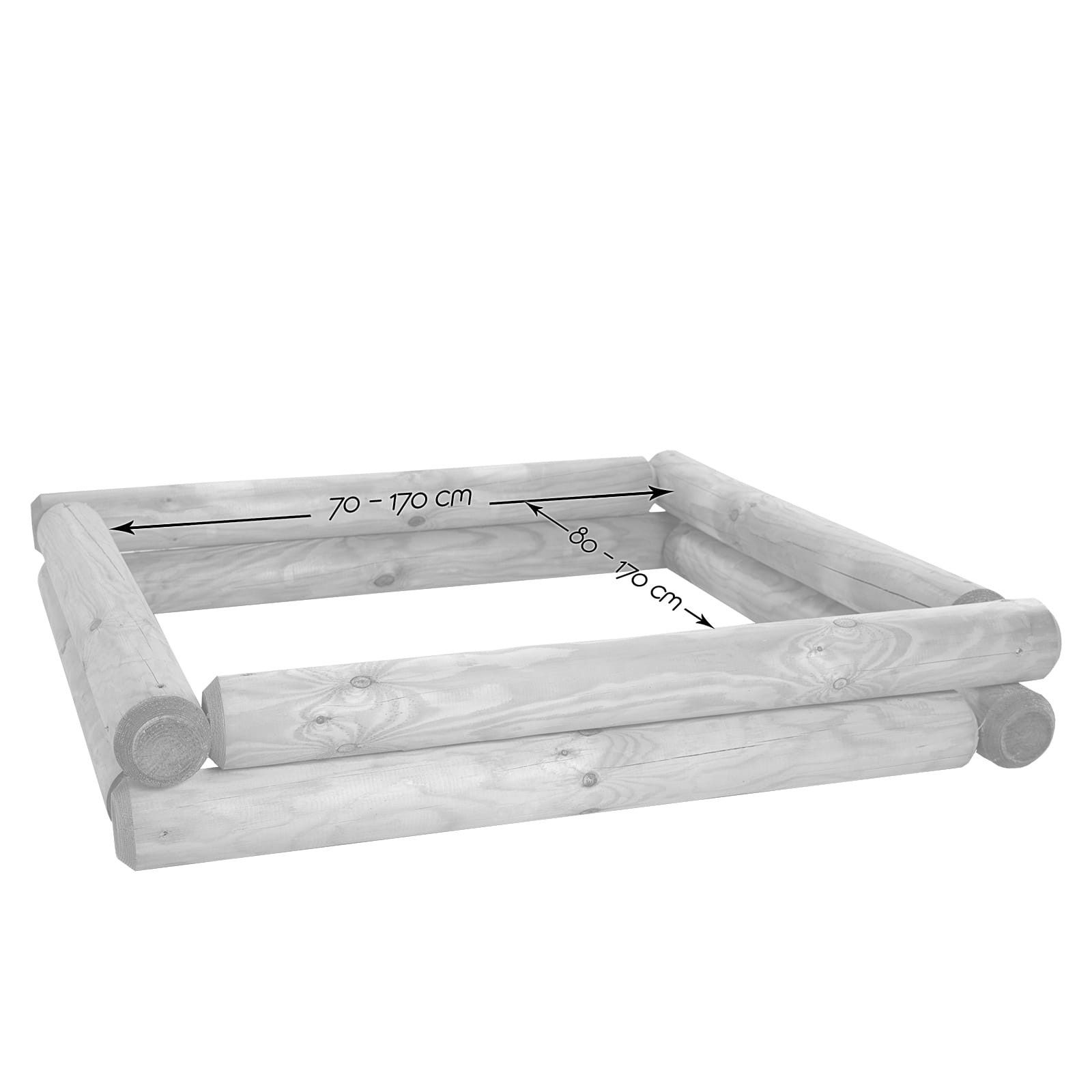 BooGardi Sandkasten Sandkiste Bausatz, (8-tlg., 100 x 90 x 20 cm), viele Größen · Buddelkiste · Sandbox · ohne Boden