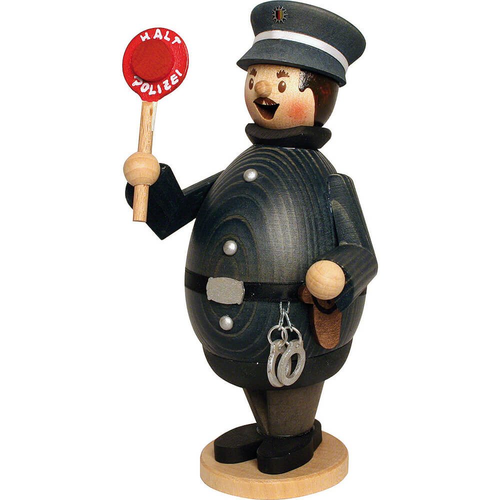 Kuhnert Räuchermännchen Polizist Max (16cm) Räuchermann von Drechslerei Kuhnert