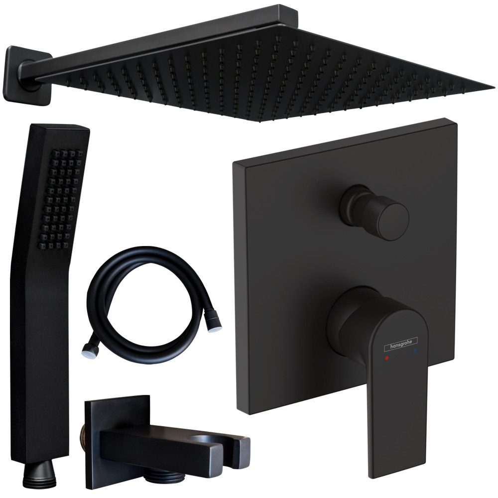 Hansgrohe und Jowi Duscharmatur Vernis Shape Unterputz Duscharmatur Schwarz günstig online kaufen