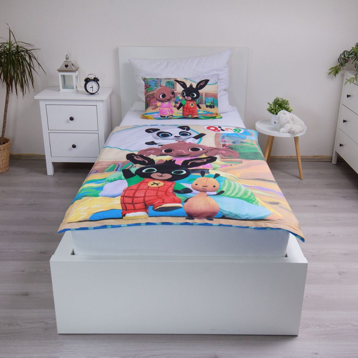 Bing Bettwäsche - Set für Kinderbett 100x135 cm + 40x60 cm aus 100% Baumwol günstig online kaufen