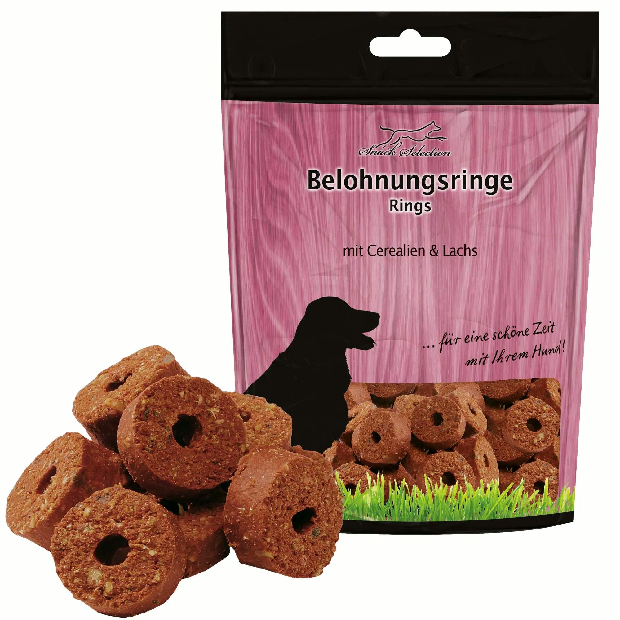 Schecker Belohnungsringe, Cerealien & Lachs, weicher Hundesnack, Snack für: Hunde, energiereich und sättigend