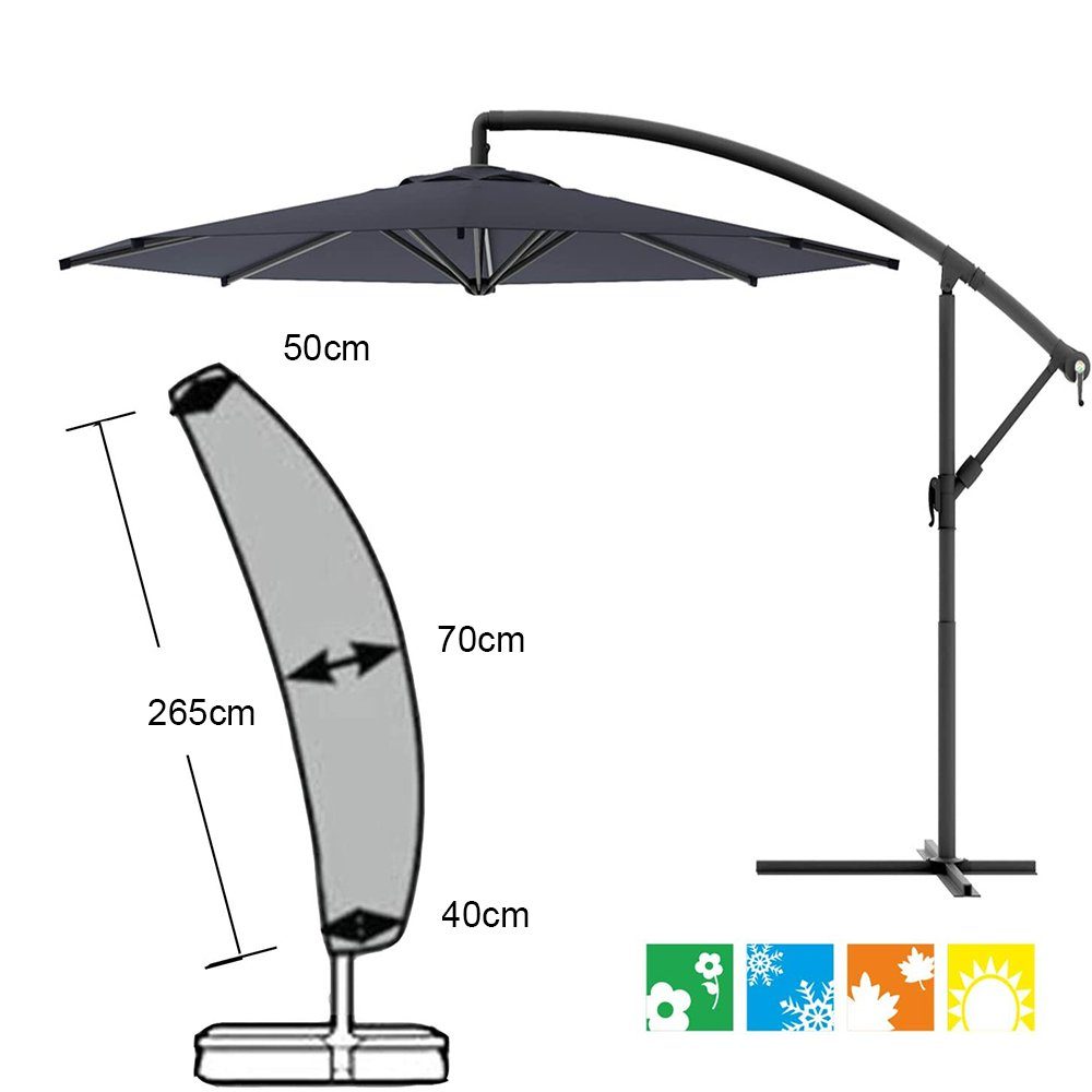 Jormftte Sonnenschirm-Schutzhülle Regenschirm Bezug,Abdeckung