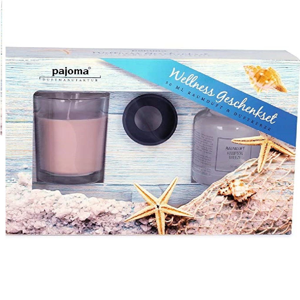 pajoma® Raumduft Pajoma Wellnes Geschenkset, 50ml Raumduft + 45g Duftkerze, Raumspray