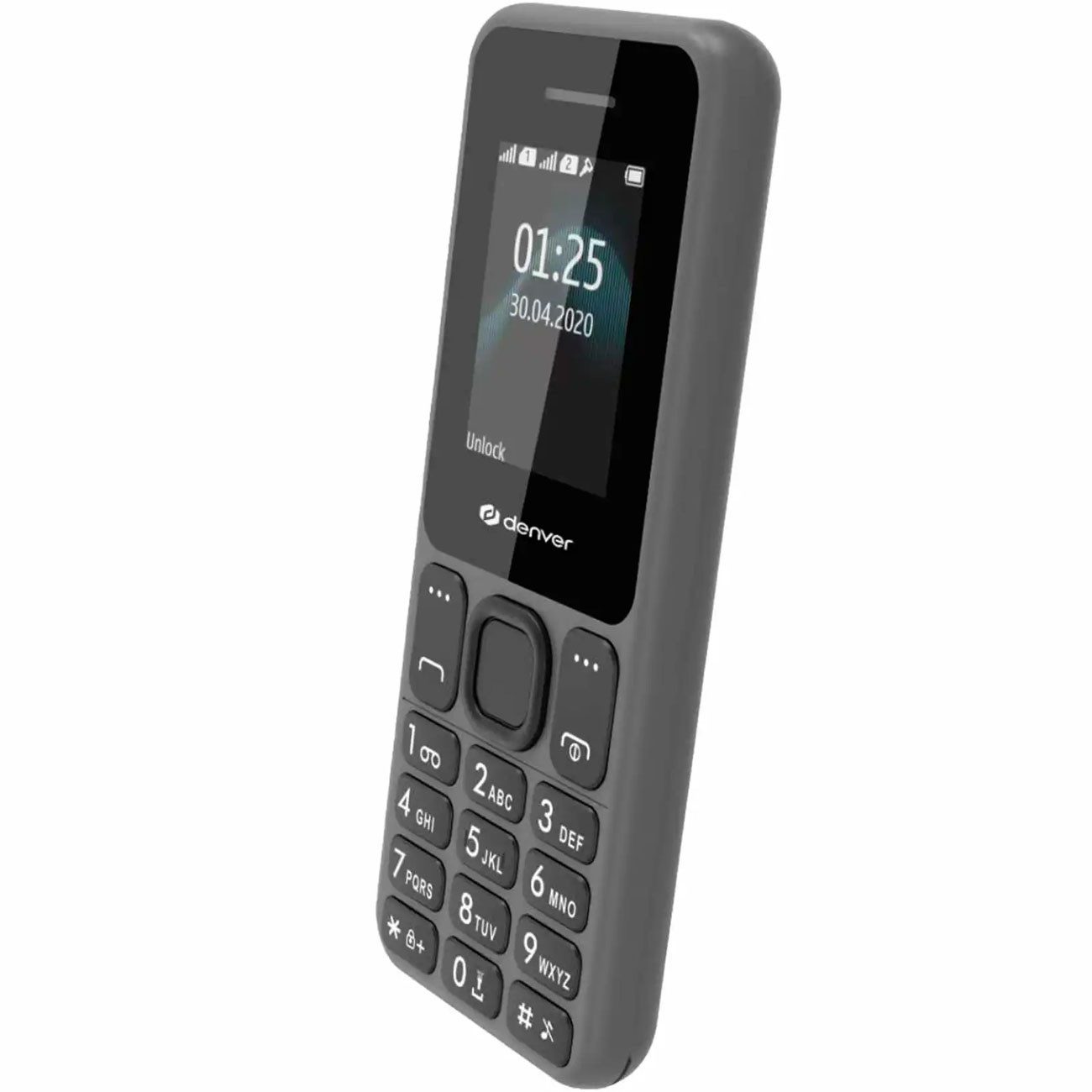 Denver Kompaktes 4G Tastenhandy (1,77 Zoll) – Dual-SIM, BT, Radio & Kamera Handy (Farbdisplay)