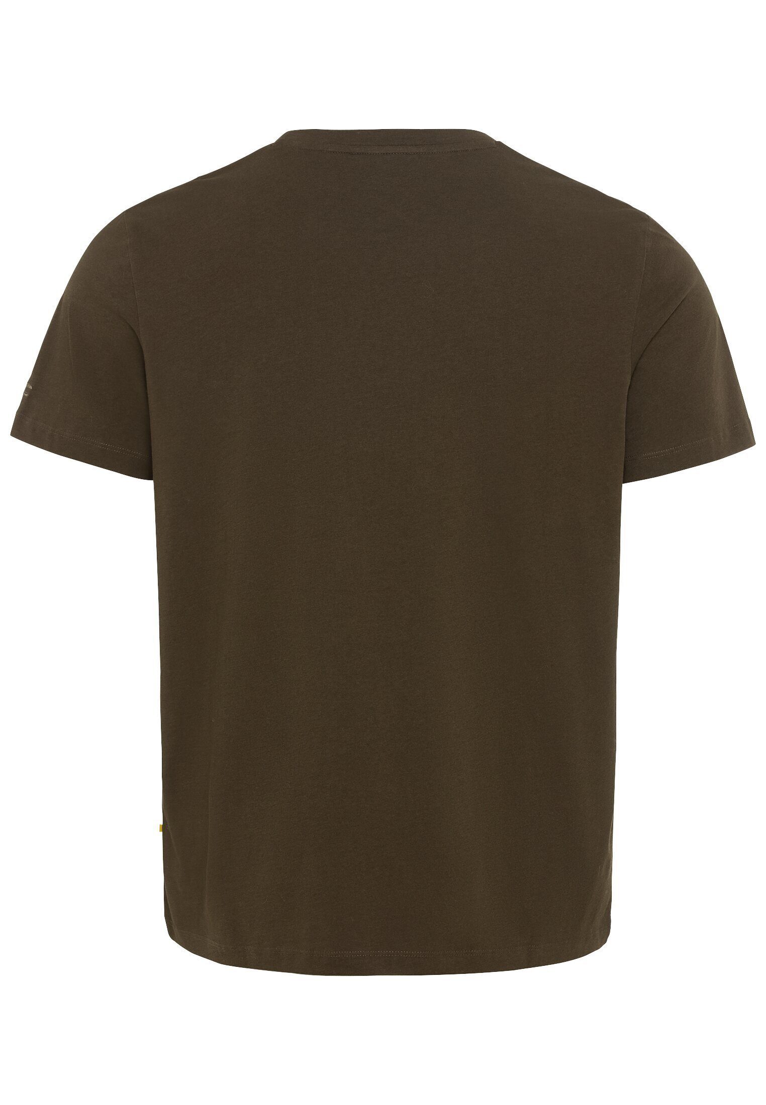 camel active Dunkel khaki T-Shirt Cotton aus Organic