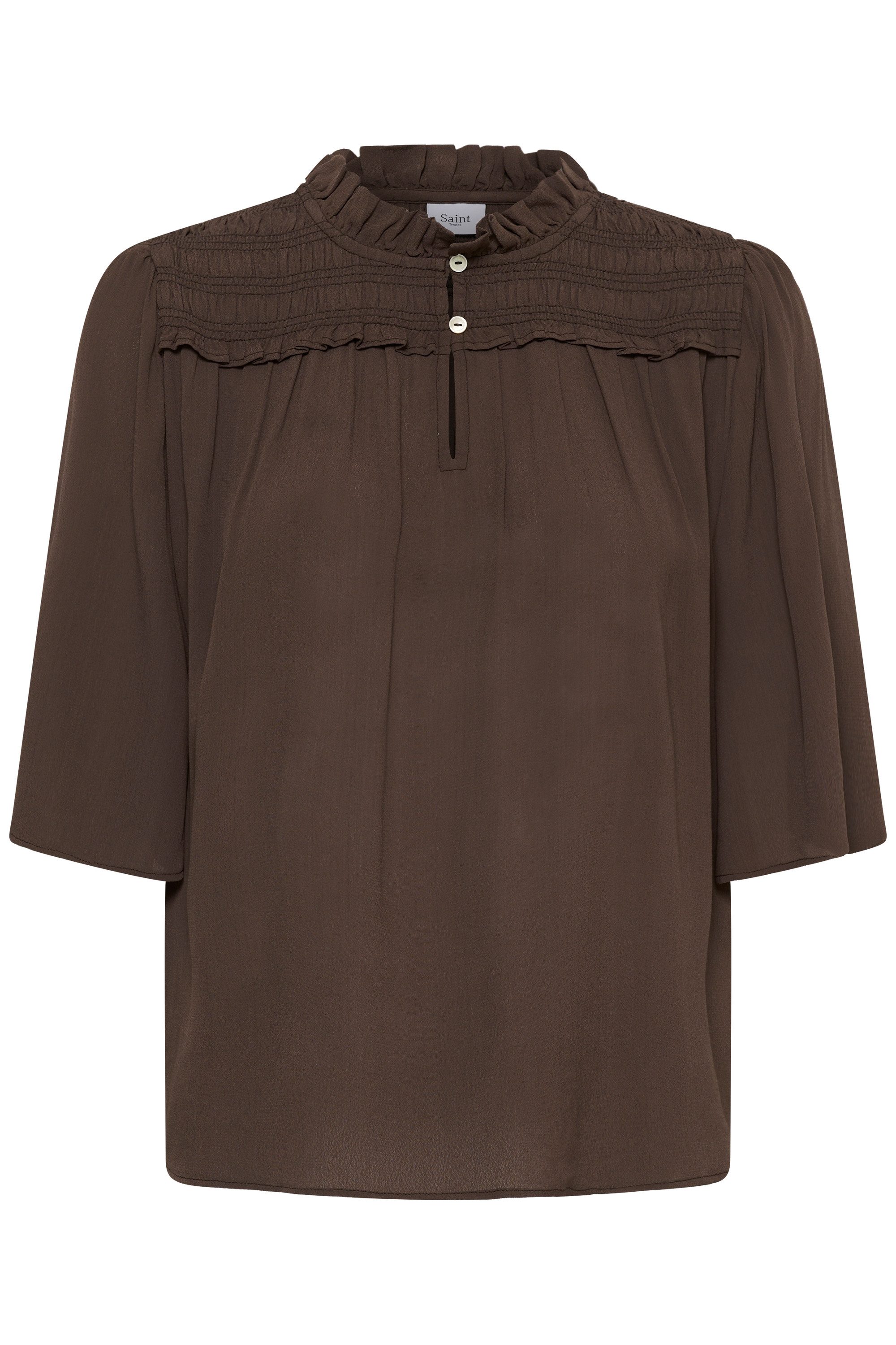 Saint Tropez Kurzarmbluse Kurzarm-Bluse ShaktiSZ