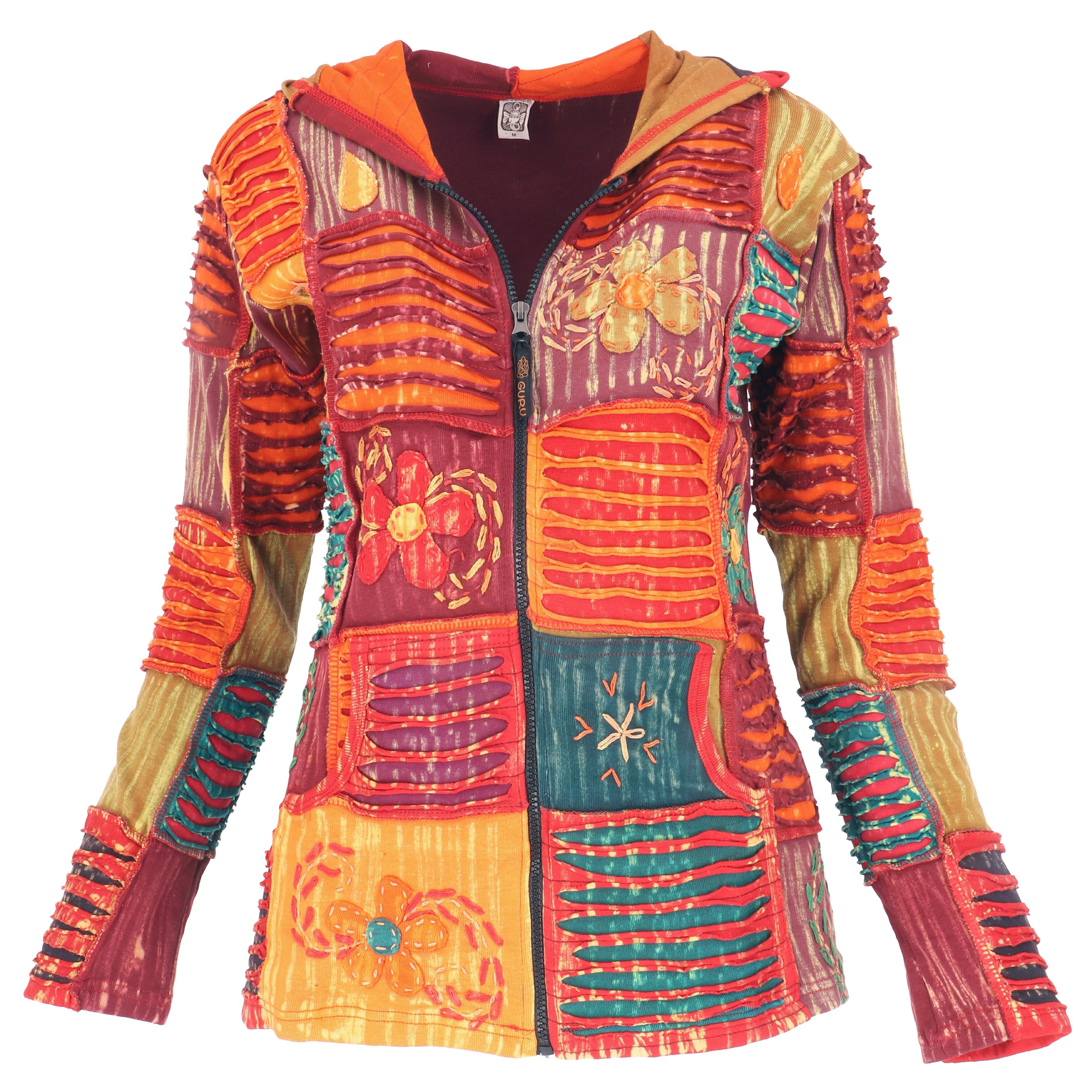 Guru-Shop Langjacke Bunte Patchwork Jacke, Boho günstig online kaufen