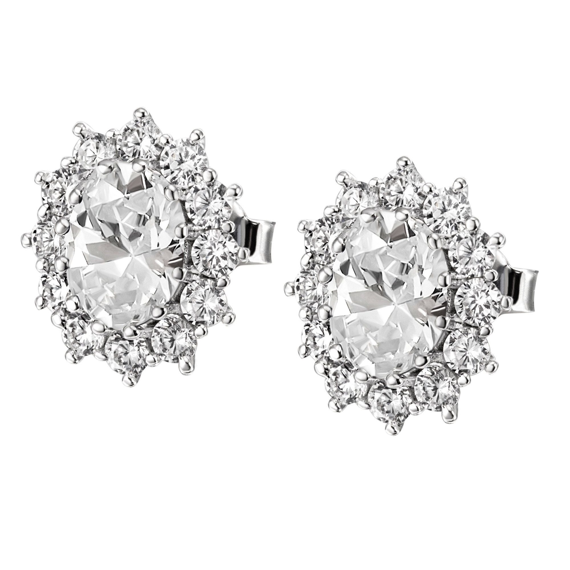 Paar Ohrstecker Schmuck Geschenk Silber 925 Ohrschmuck Ohrringe Lady D Diana Royal