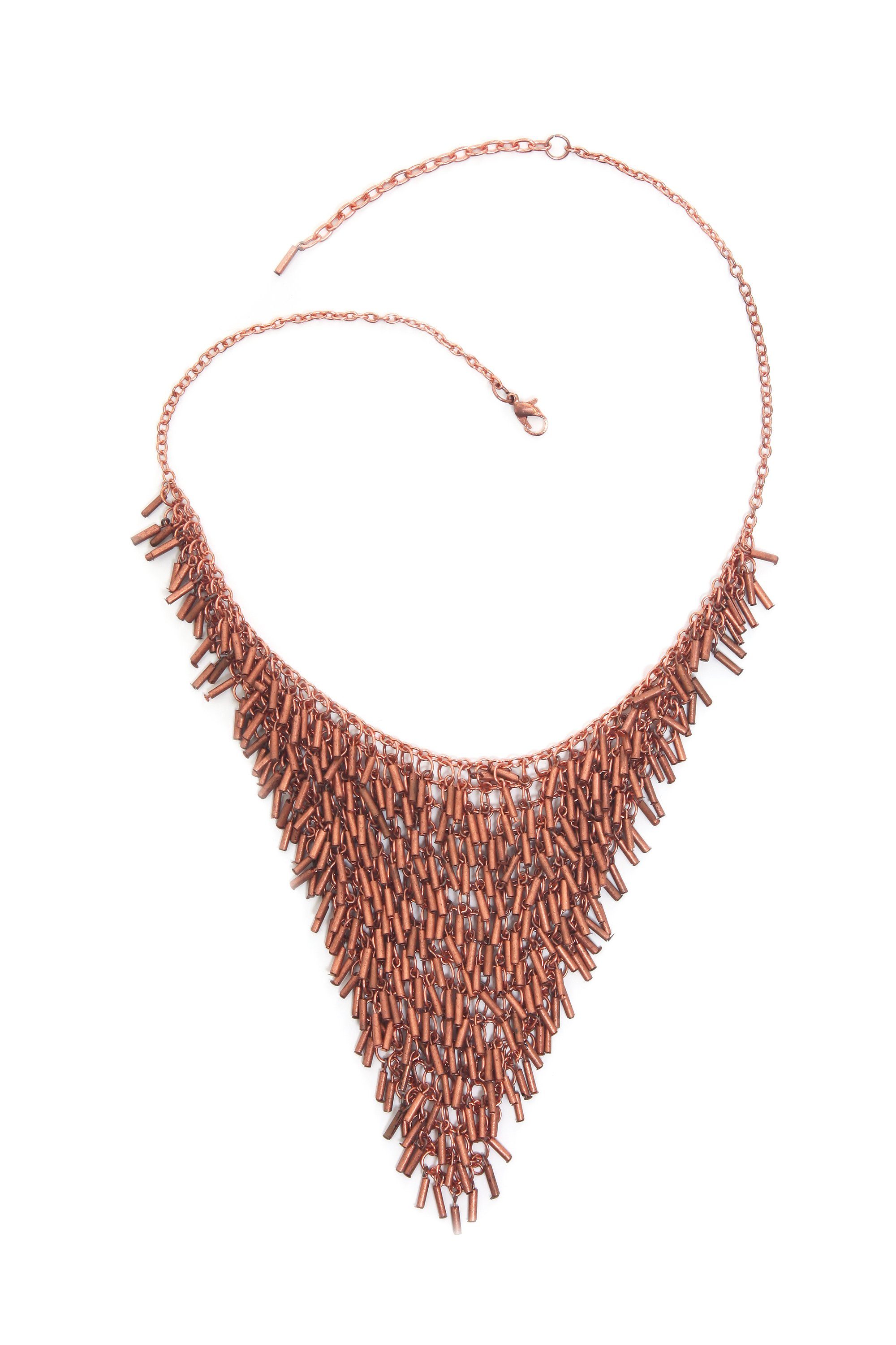 COLLEZIONE ALESSANDRO Kette mit Anhänger Elke, in dreiecksform mit kleinen Perlen