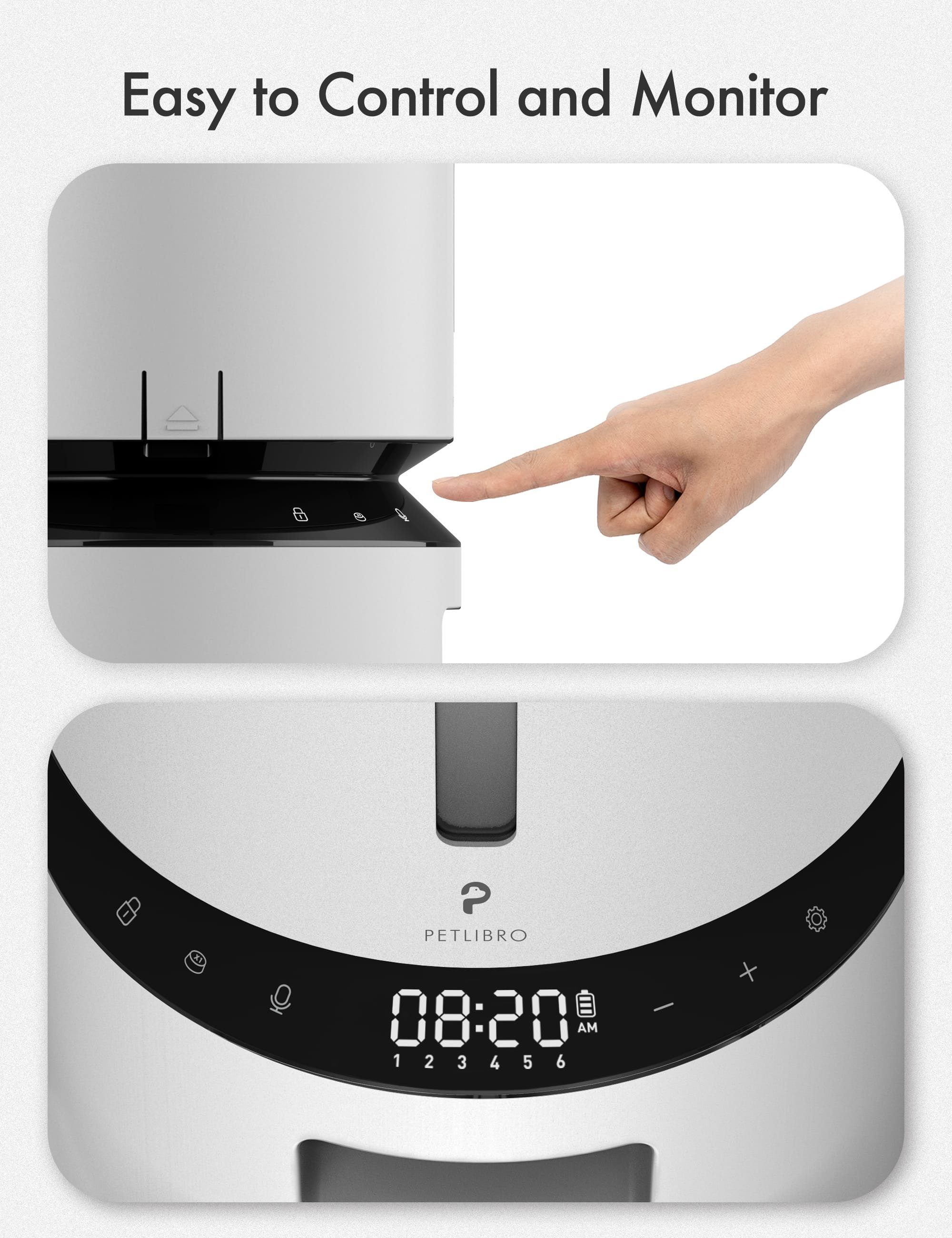 Petlibro Futterautomat Petlibro - Granary automatischer Futterspender / Futterautomat 3L, Personalisierte Ruffunktion, bis zu 3 Liter Trockenfutter