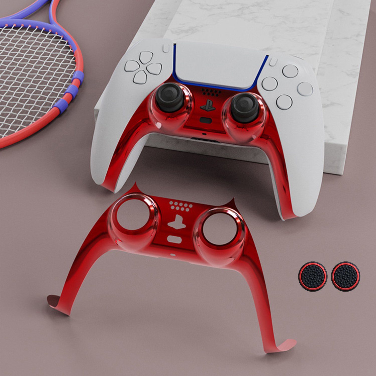 Tadow Dekorative Hülle Für Ersatz Dekorative 5 -Controller (DIY Controller, Zubehör Dekorative Streifen PS5 Trimmschale, Kompatibel) PlayStation