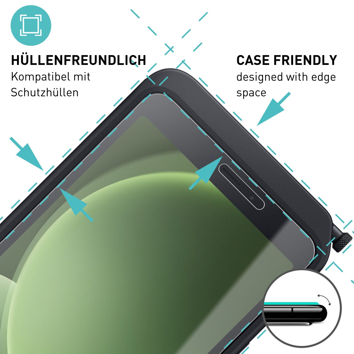 smartect Displayschutzglas Schutzglas Panzerfolie Klar für Galaxy Tab Active 5, Set, 2 Stück, Schutzfolie Glasschutz Bildschirm
