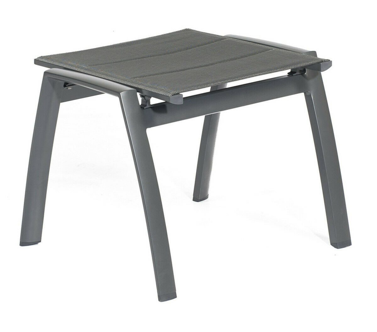 SonnenPartner Gartenlounge-Hocker Fußhocker "Concept" Alu anthrazit Polstertextilgewebe schwarz-silber