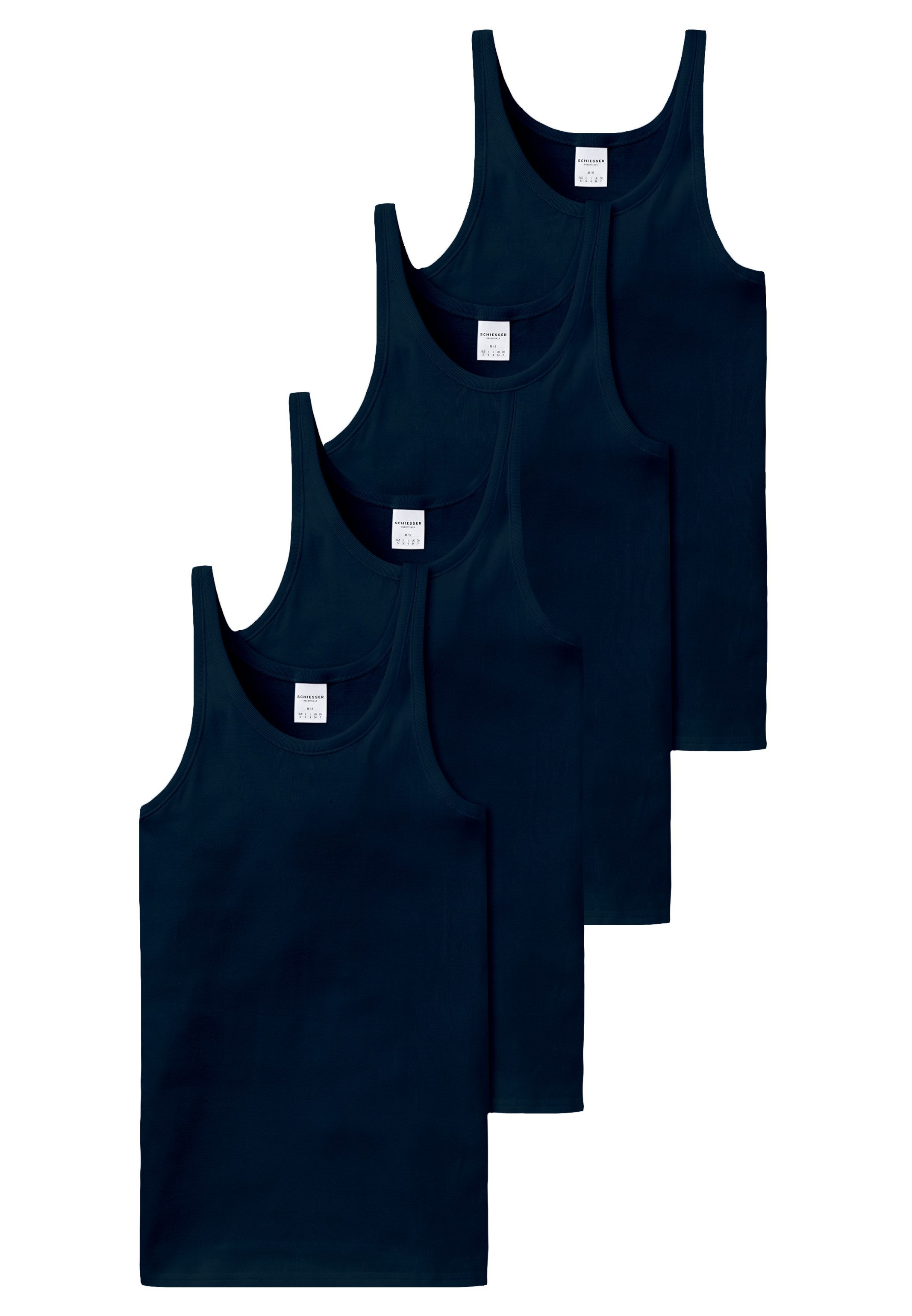 Schiesser Unterhemd 4er Pack Cotton Essentials Feinripp (Spar-Set, 4-St) Un günstig online kaufen
