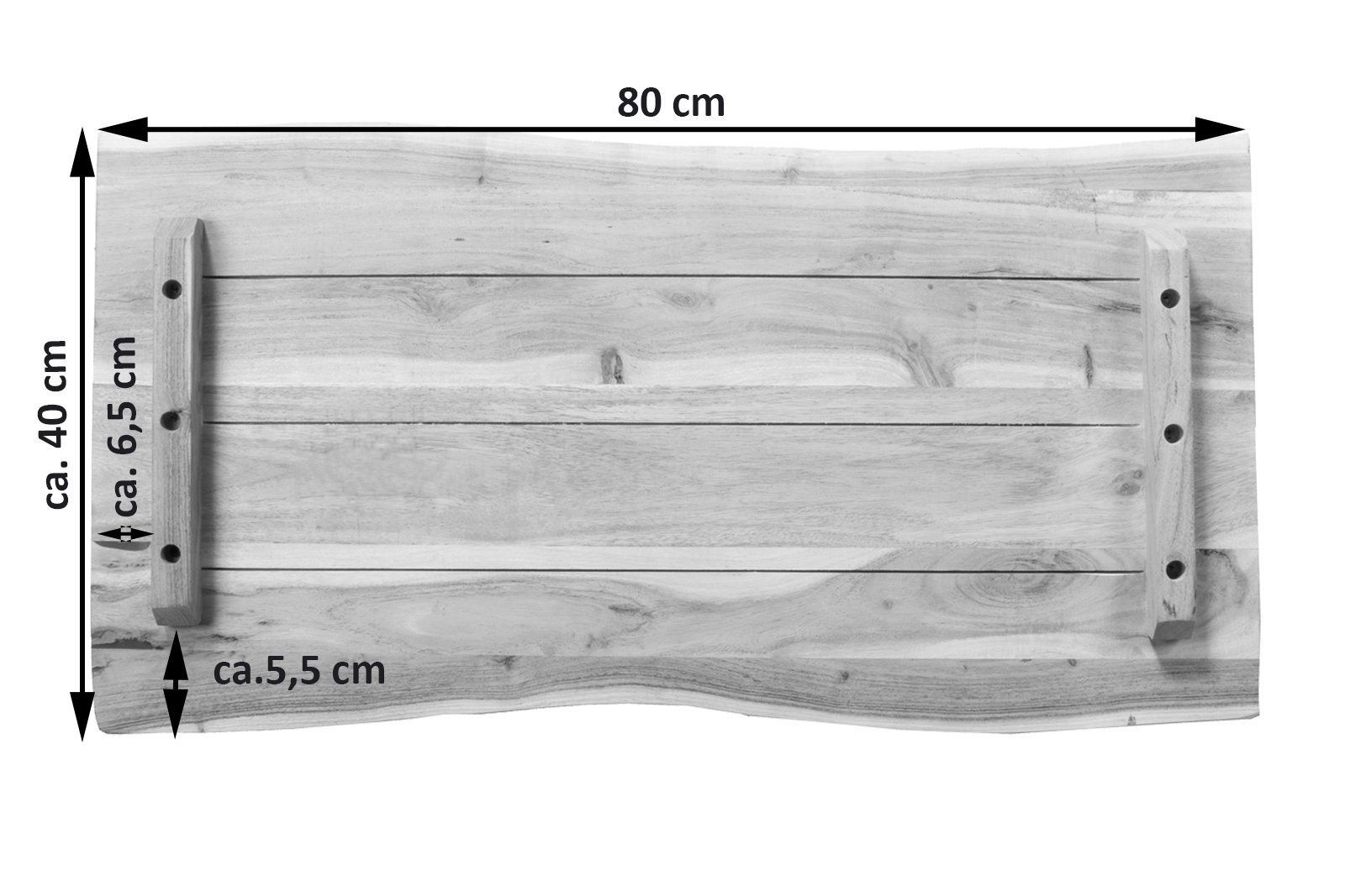 SAM® Arbeitsplatte Johannes, Arbeitsplatte für Heimwerker aus Akazienholz