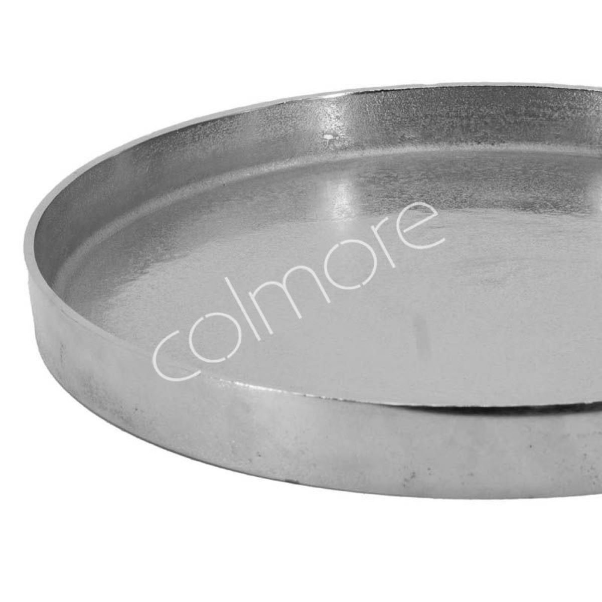 Silber Rund Schale Platte Dekoschale 40 cm Metall colmore