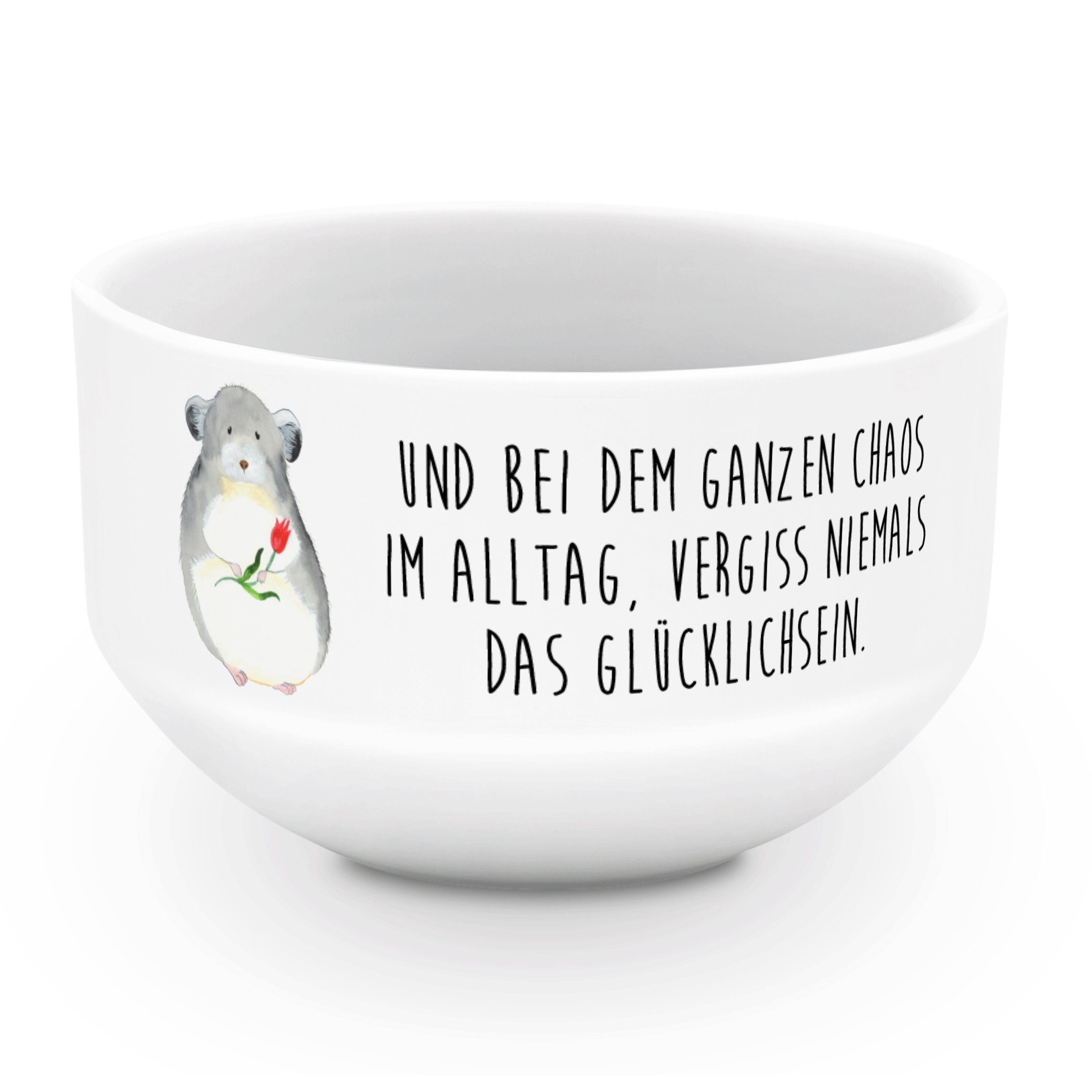 Mr. & Mrs. Panda Müslischale Chinchilla Blume Weiß Geschenk