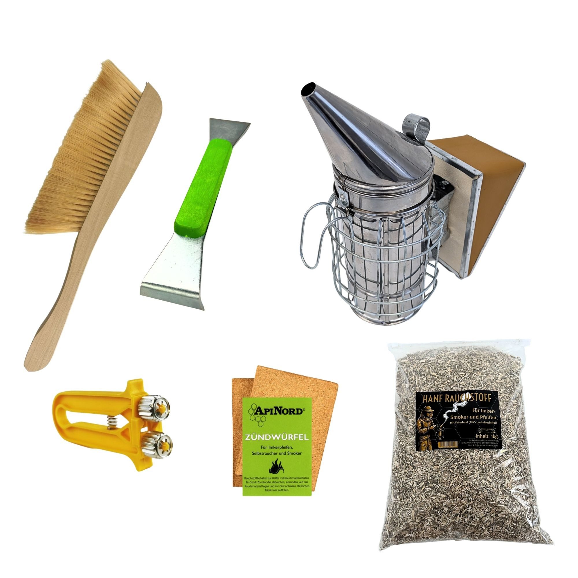 BIENEN SCHMIDT Bienenbeute Imker Starter Set S Imkerset mit Werkzeugen 6-teilig, Set, 6-tlg., Beginne dein Imker-Abenteuer mit unserem Imker Starter Set