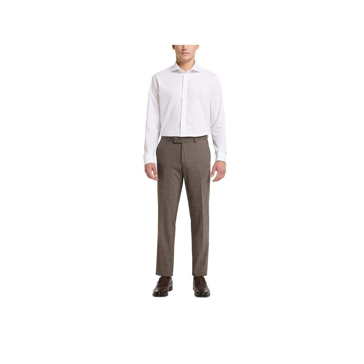Carl Gross Anzughose mittel-braun regular (1-tlg., keine Angabe) | Slim-Hosen