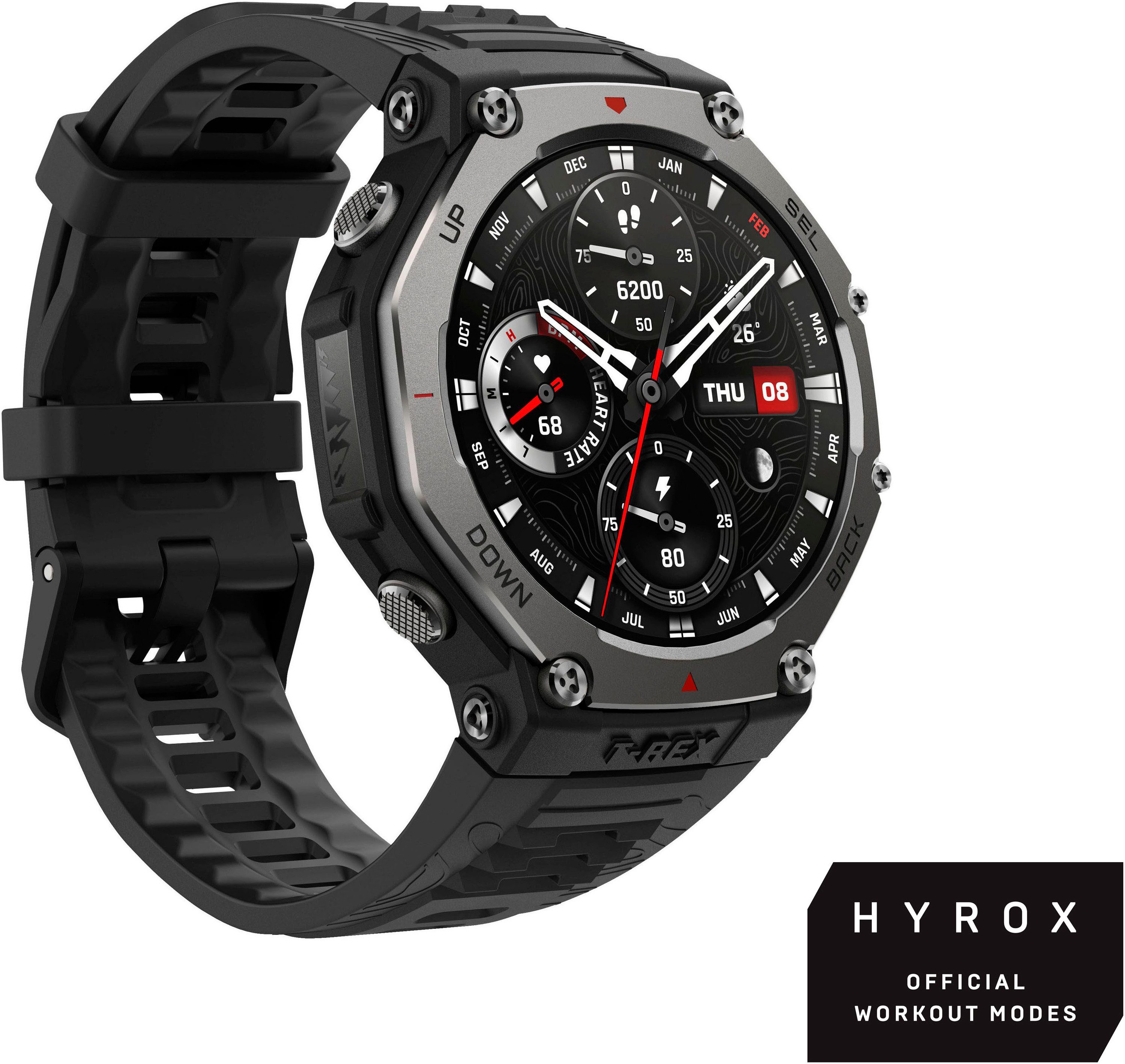 Amazfit T-Rex 3 Smartwatch (1,5 Zoll, Zepp OS), Hyrox Race Mode