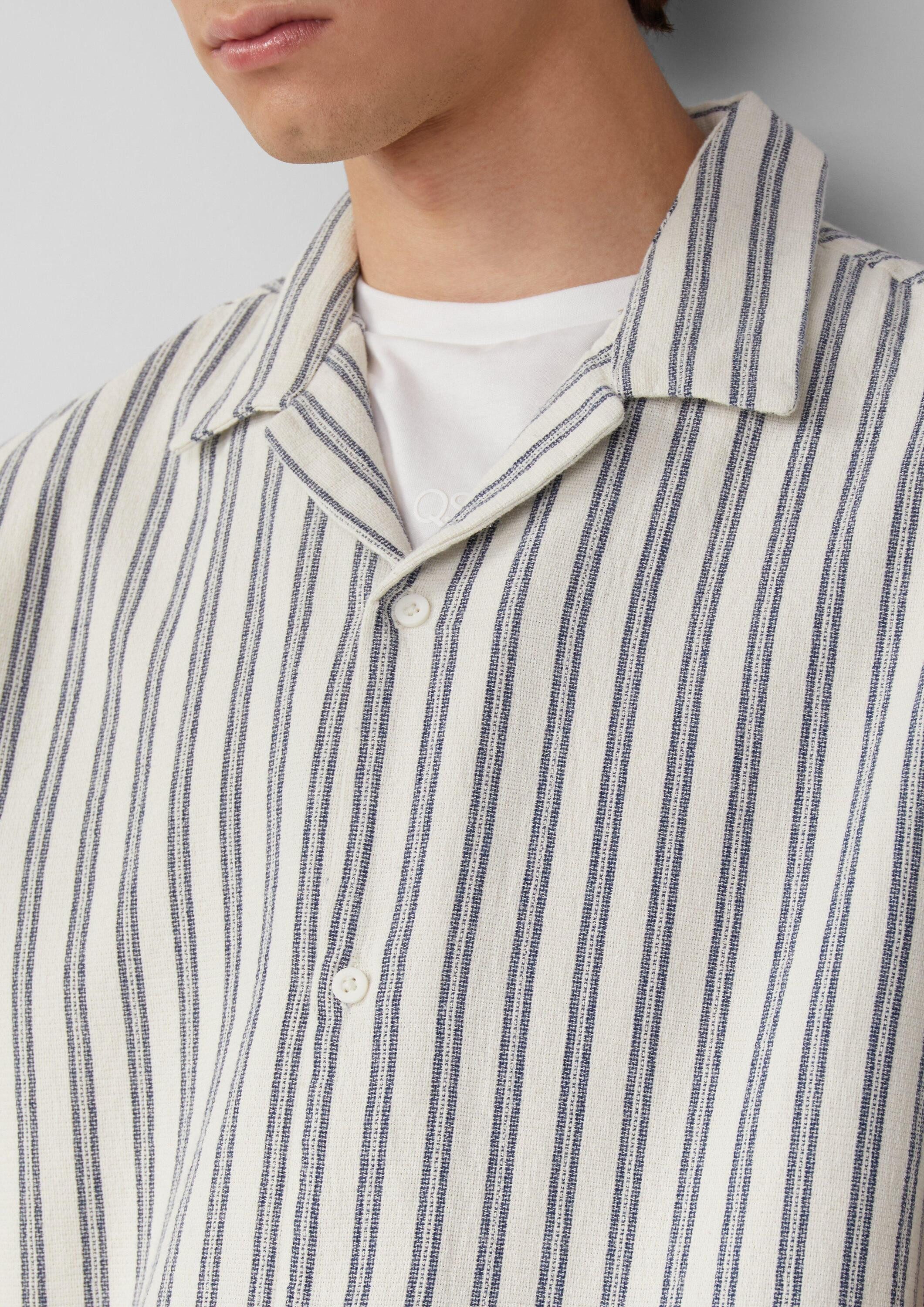 QS Kurzarmhemd Hemd Resort Fit: Hemd mit Strukturstreifen