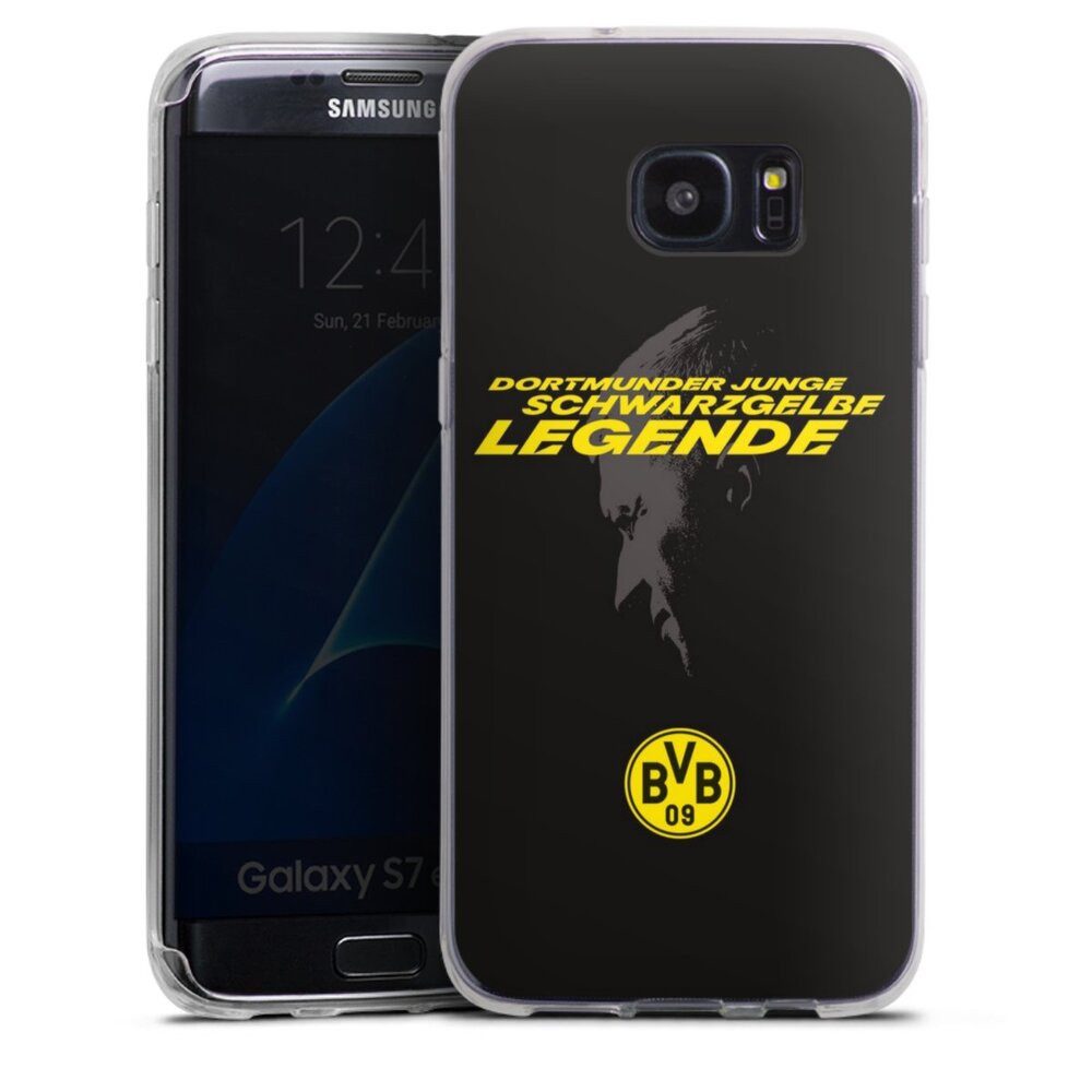 DeinDesign Handyhülle Marco Reus Borussia Dortmund BVB Danke Marco Schwarzgelbe Legende, Samsung Galaxy S7 Edge Silikon Hülle Bumper Case Handy Schutzhülle