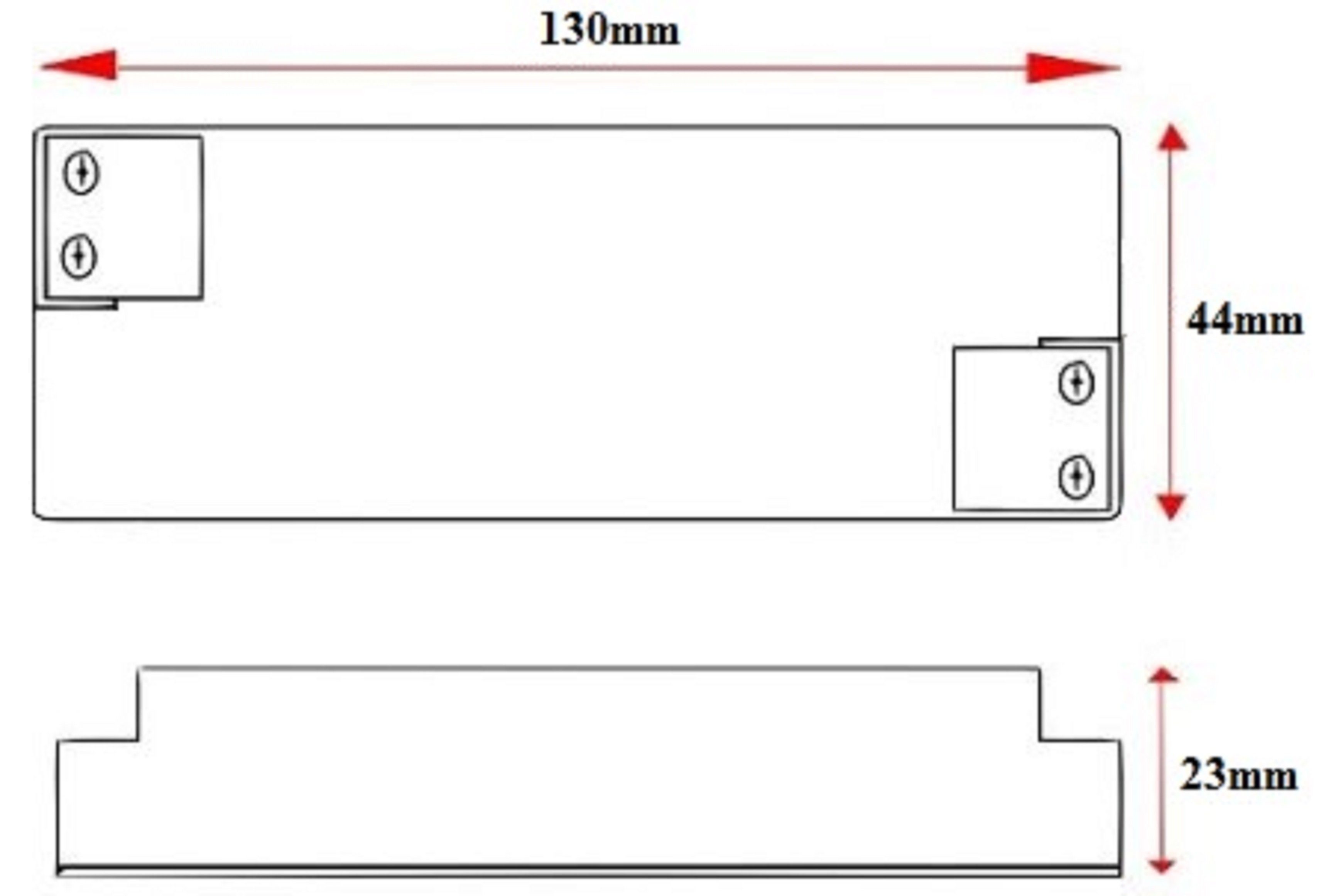 TRANGO LED Einbauleuchte, AS12V-2A LED-Transformator 12 Volt DC - 2A – 24 Watt – Trafo, Niedervolt Netzteil, LED Driver für MR16, GU5.3, G4 LED Leuchtmittel, Stripes, Band, Lampen nicht dimmbar, Küche I Wohnzimmer I Schrank
