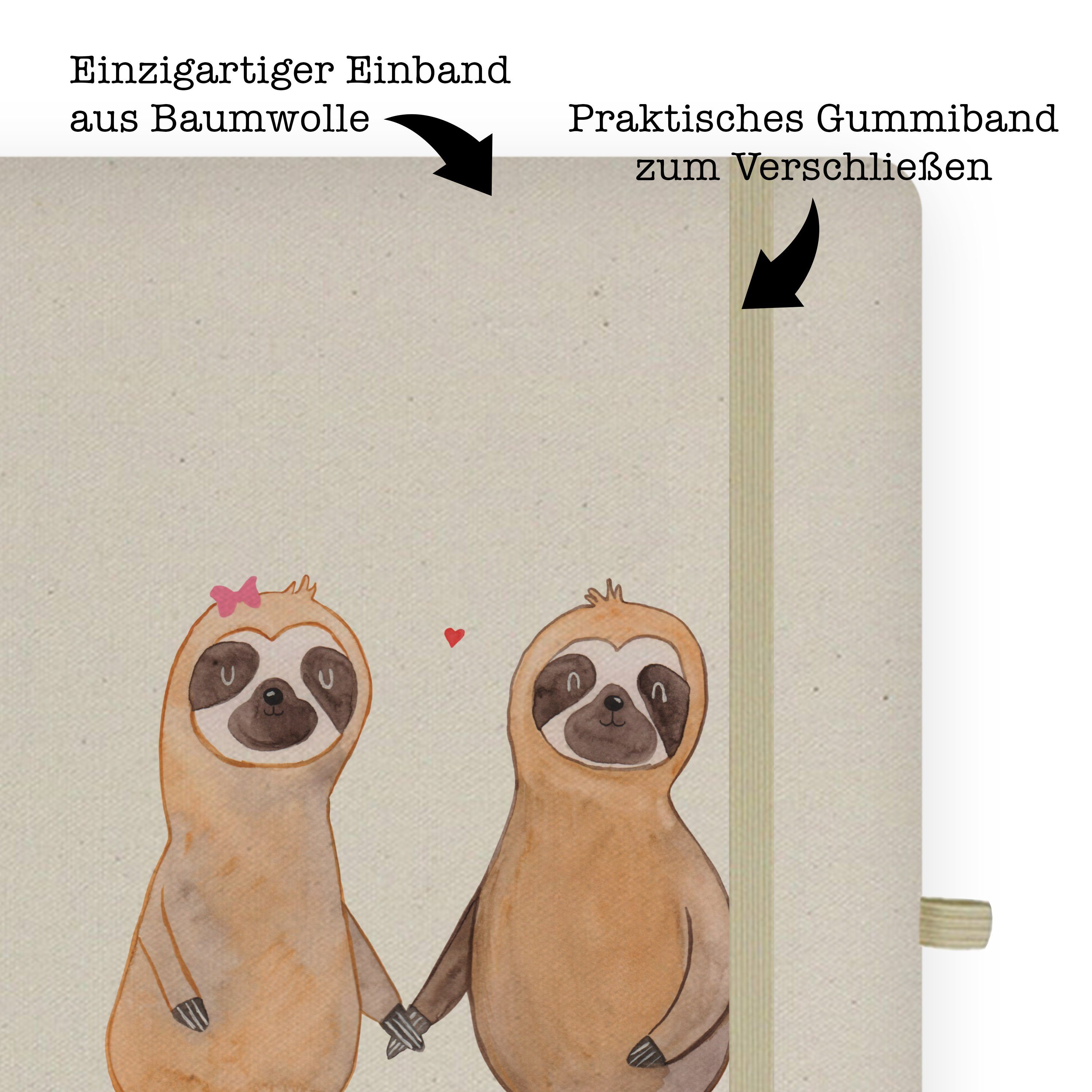 Mr. & Mrs. - Transparent Panda Mrs. F & - Faultier Faultierpärchen, Kladde, Mr. Notizbuch Panda Geschenk, Pärchen
