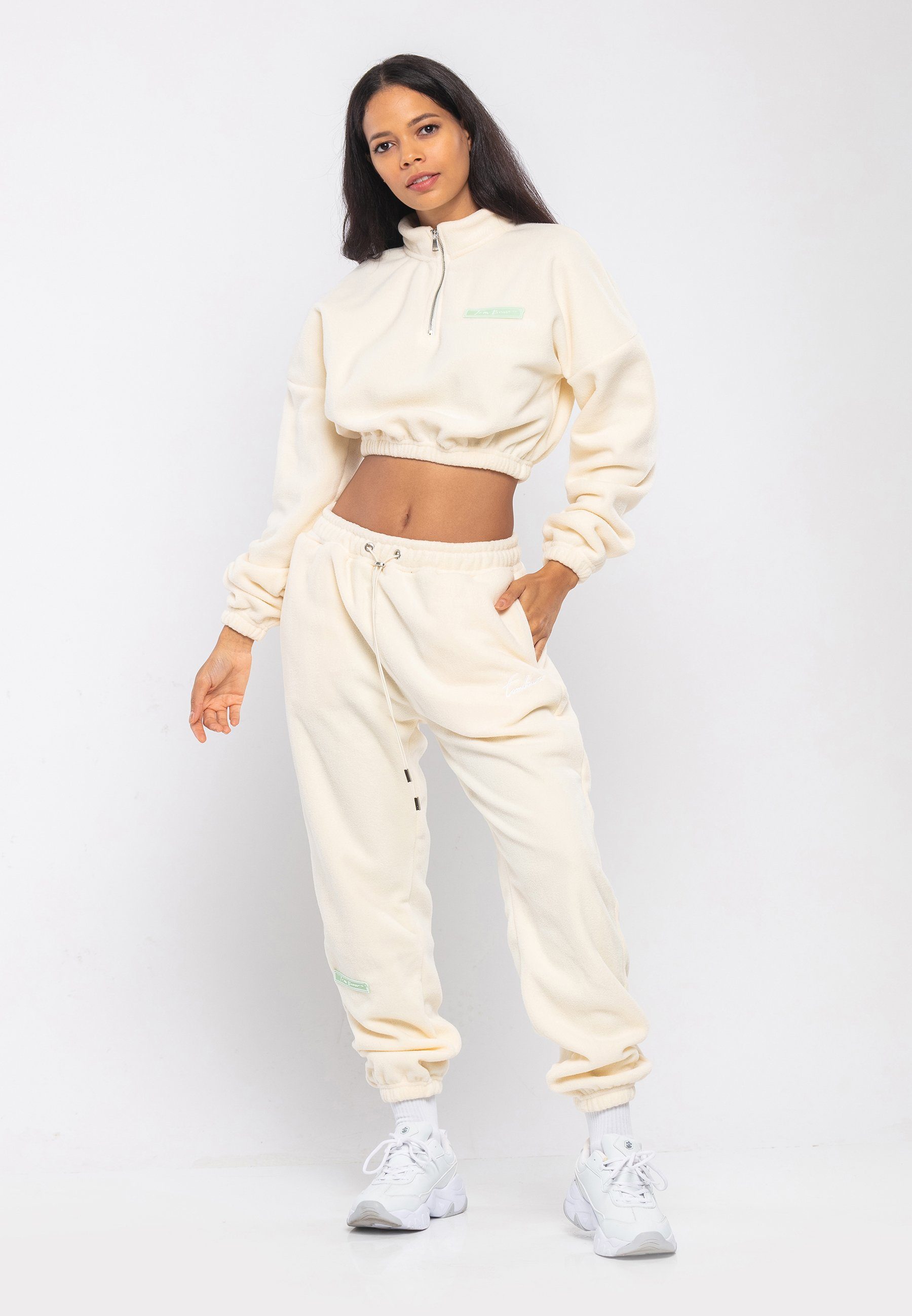 Tom Barron Trainingsanzug WOMAN REGULAR FIT FLEECE FABRIC TRACK SUIT, mit Label-Applikationen