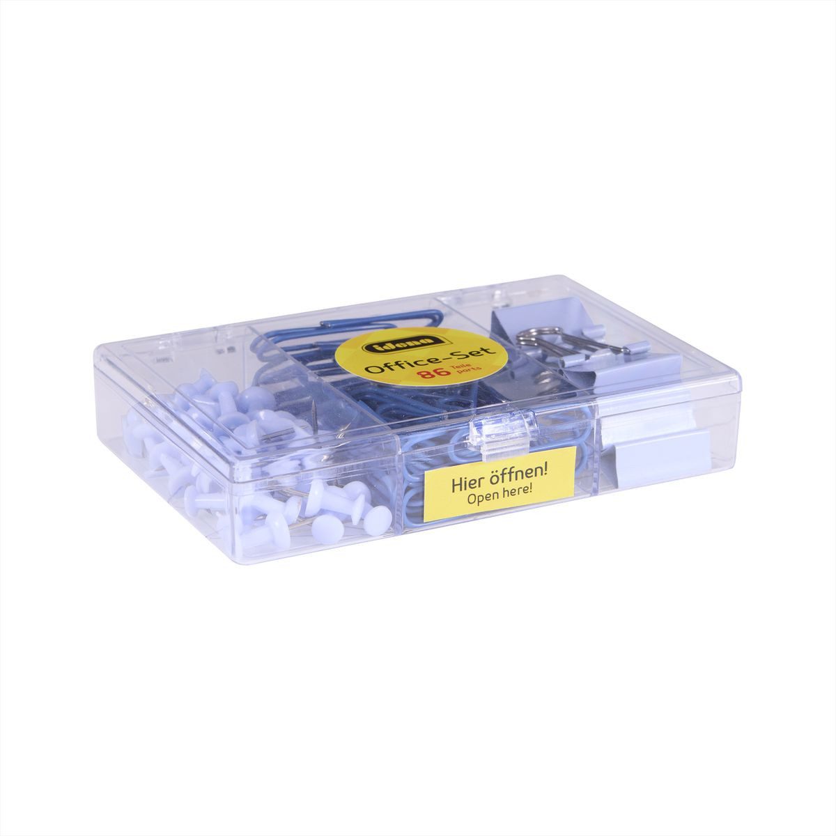 Idena Büroklammer Idena Office Set blau 86 Teile