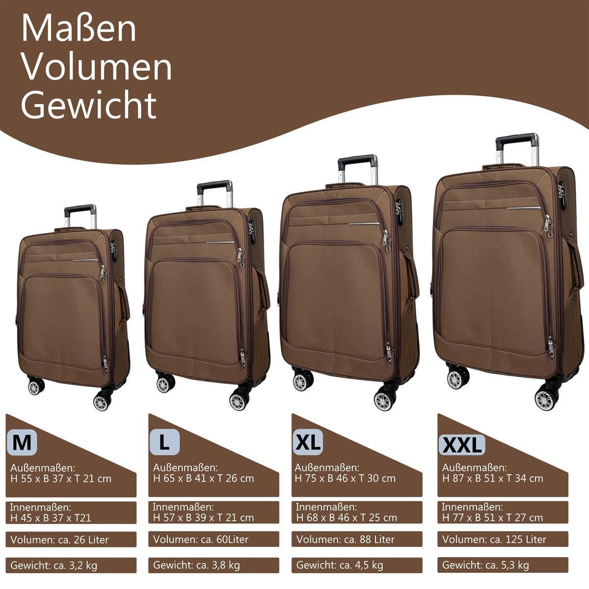 MTB Koffer Stoffkoffer 4-Rollen Trolley Koffer günstig online kaufen