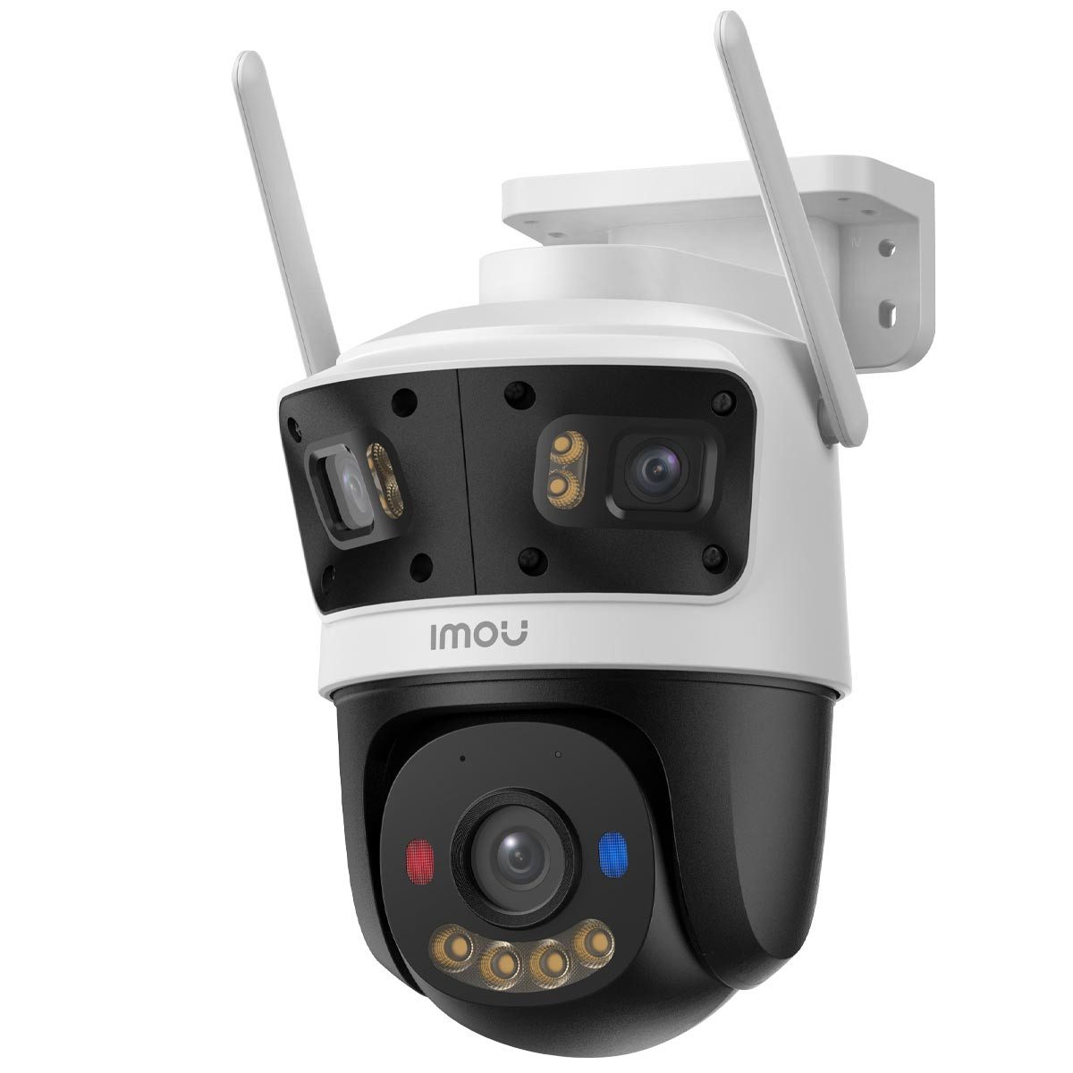 Imou Überwachungskamera Cruiser Triple - PTZ WLAN Überwachungskamera (mit drei Objektiven, Personen- und Fahrzeugerkennung, Nachverfolgung, Rot-Blau Warnungslicht, 2-Wege-Audio, Wi-Fi 6)