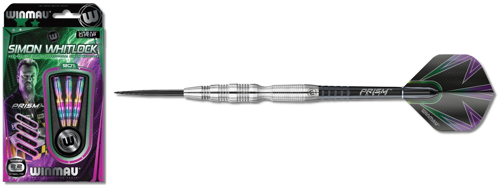 Dartpfeil Steeldart Winmau Simon Whitlock Silver 1042- 22g/24 g