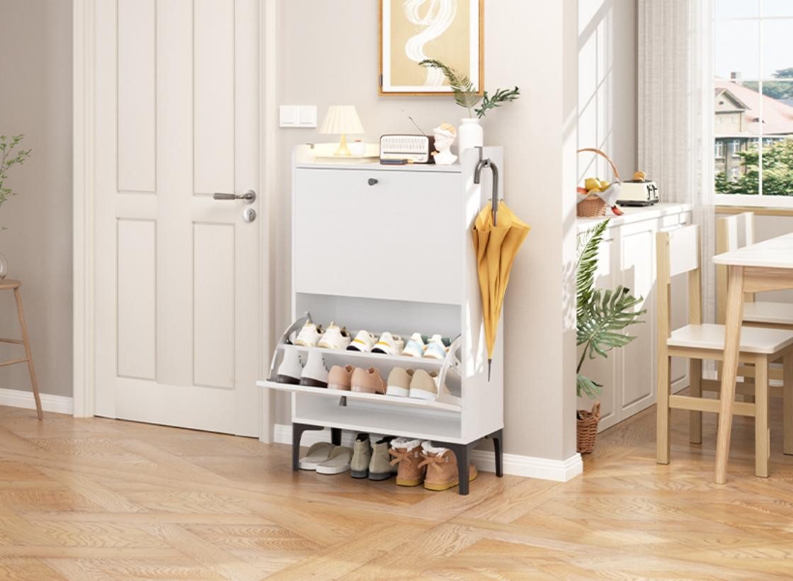 OUNUO Schuhschrank Schuhregal mit Schubladen und Metallfüßen, 60/80cm günstig online kaufen