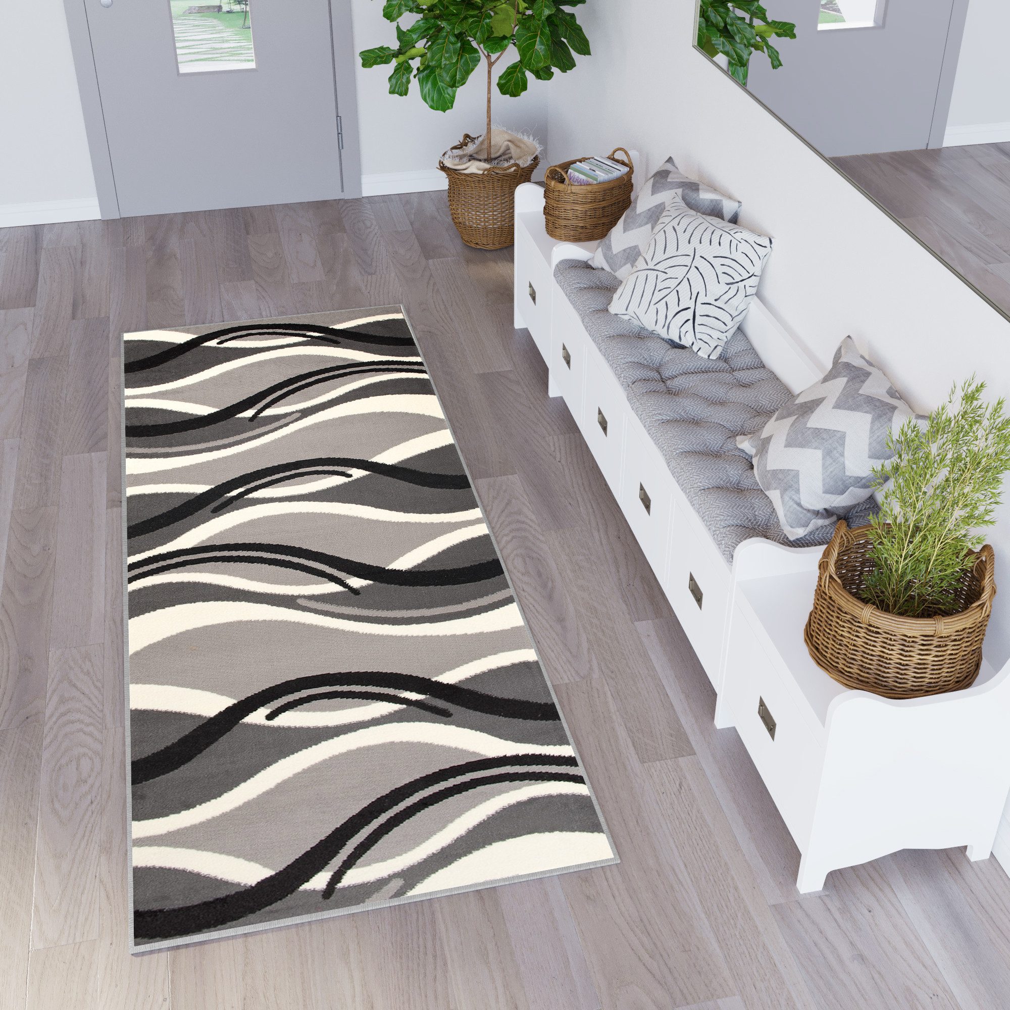 Tapiso Läufer DREAM, rechteckig, Höhe: 8 mm, Flur, Meterware, Korridor, Kurzflor