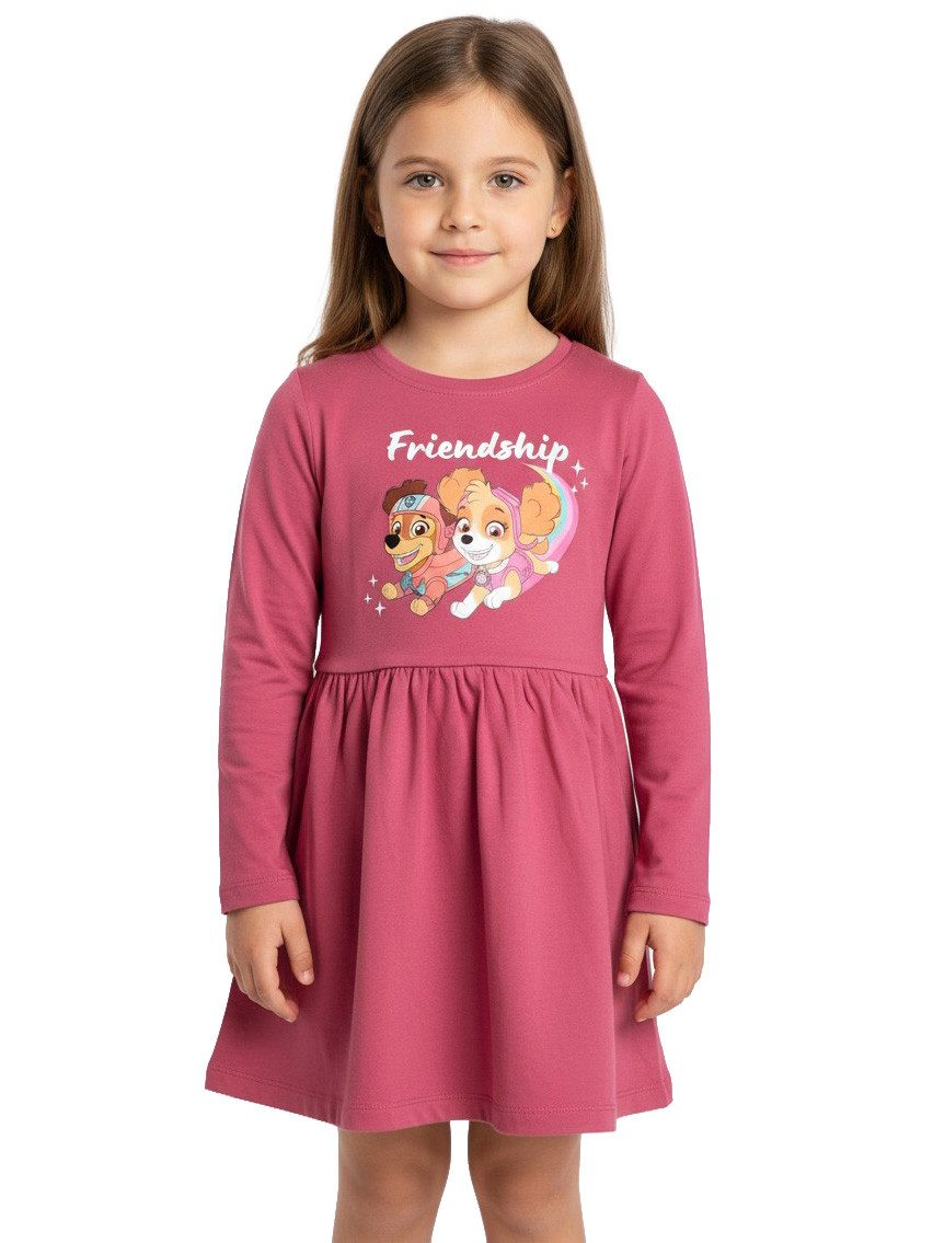 United Labels® A-Linien-Kleid Paw Patrol Kleid Friendship Skye & Liberty Kleidchen Rock langarm Skye und Zuma
